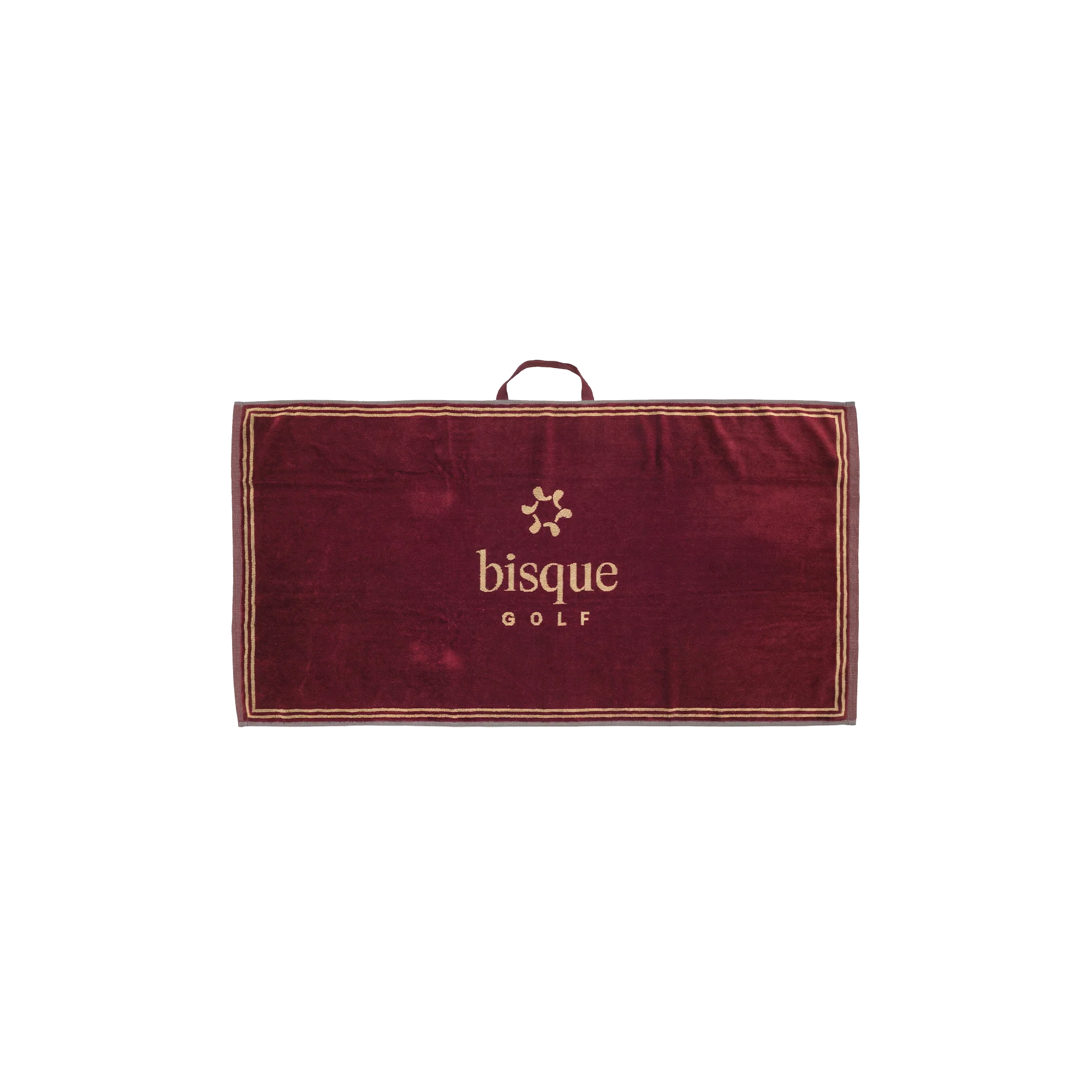 Bisque Golf Jaquard Velvet Towel - Burgundy - Image 3