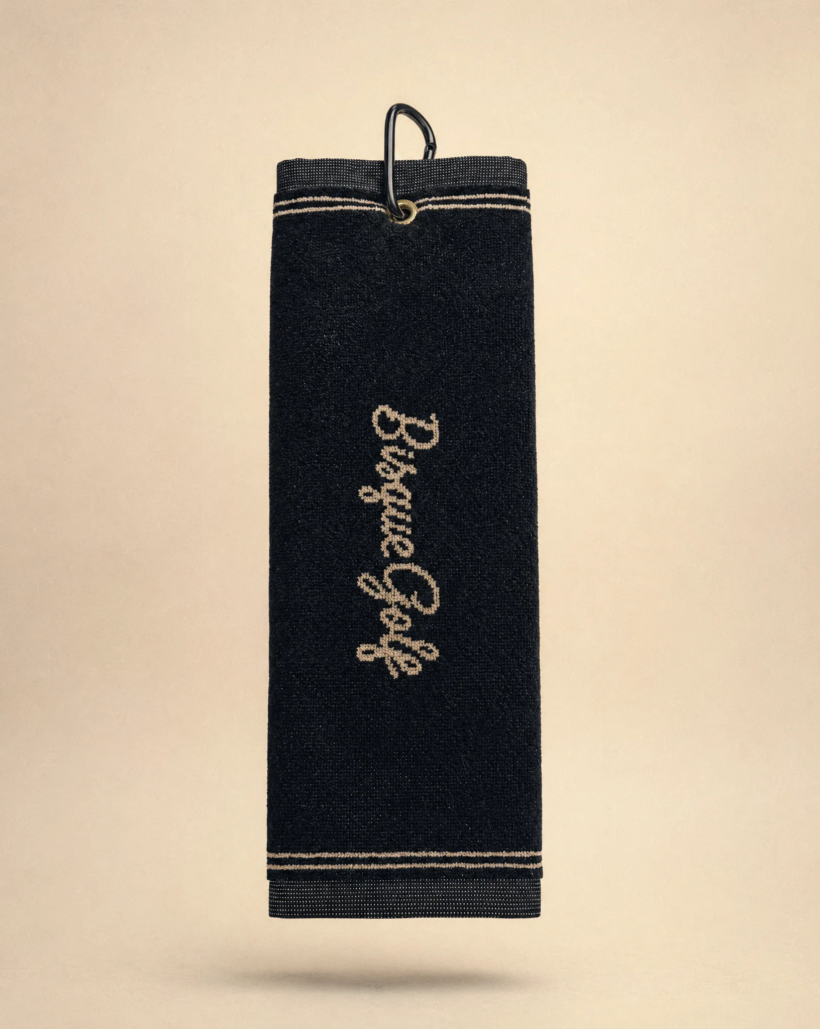 Bisque Golf Jaquard Velvet Tri-Fold Towel - Black - Image 2