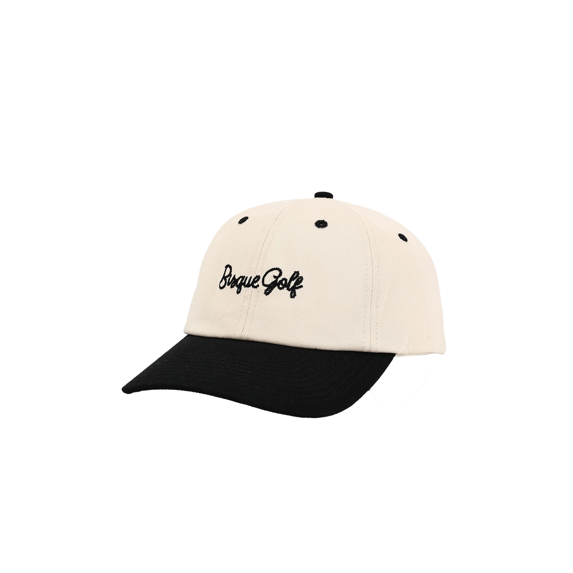 Bisque "Junior" Golf 6 Panel Chain Dad Hat - Black/ Nude - Image 3