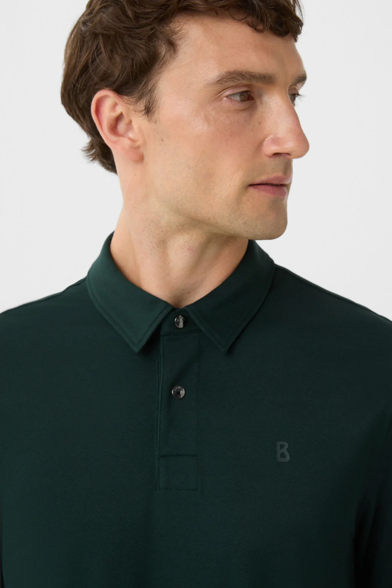 Bogner Timon-6 LS Polo - Green - Image 6