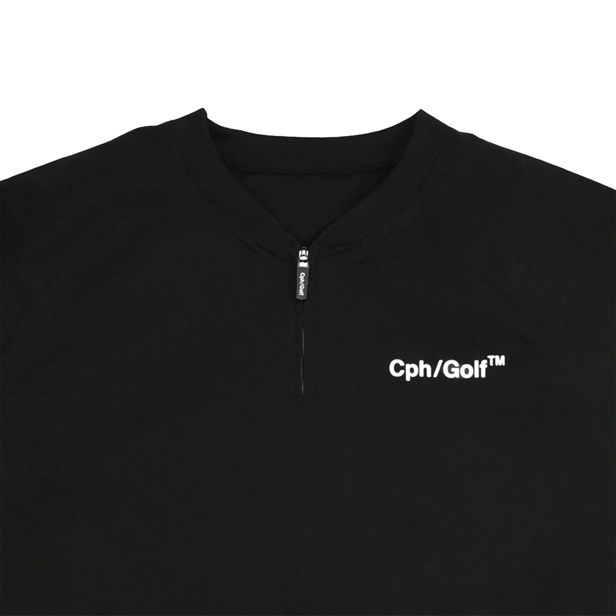 Cph/Golf Light Weight SS Zip Pullover - Black - Image 3