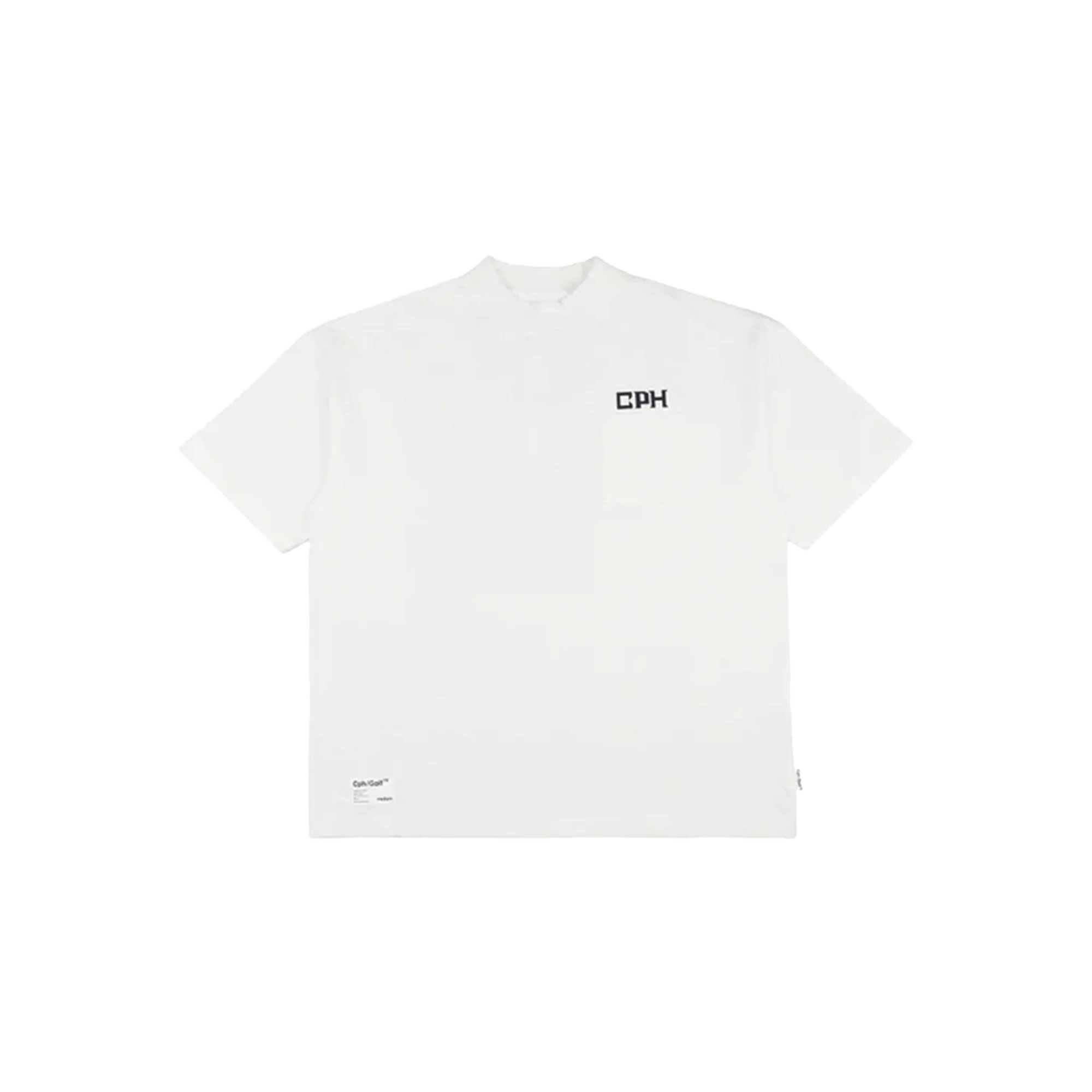 Cph/Golf Overlap Logo Short Sleeve Mock - White