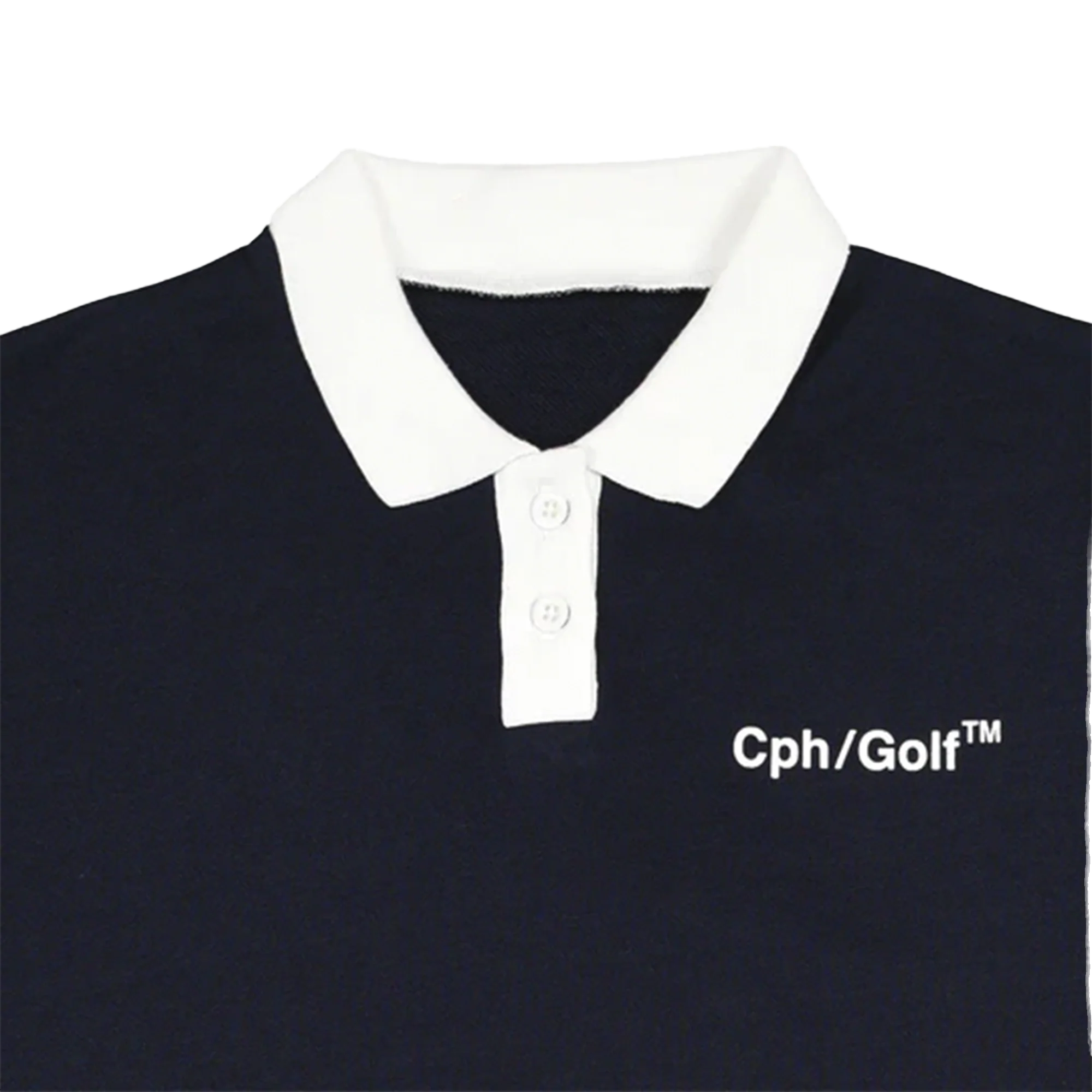 Cph/Golf Women Bi Color Short Polo - Navy/White - Image 3