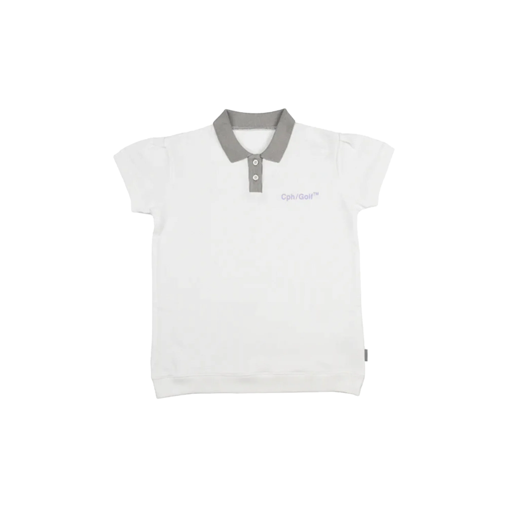 Cph/Golf Women Bi Color Short Polo - White/Grey