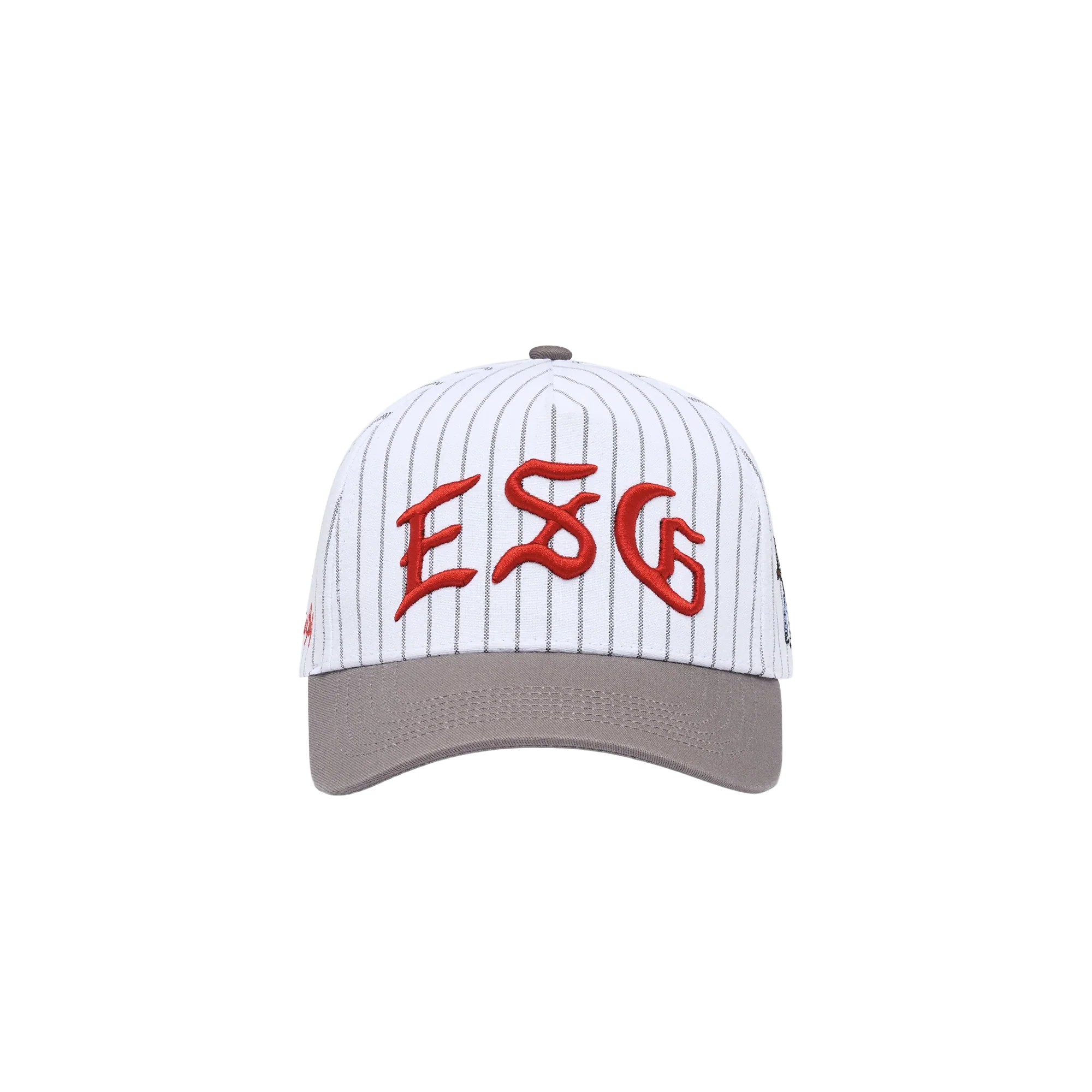 Eastside Golf Pinestripe 5 Panel Hat - White/Opal Grey - Image 5