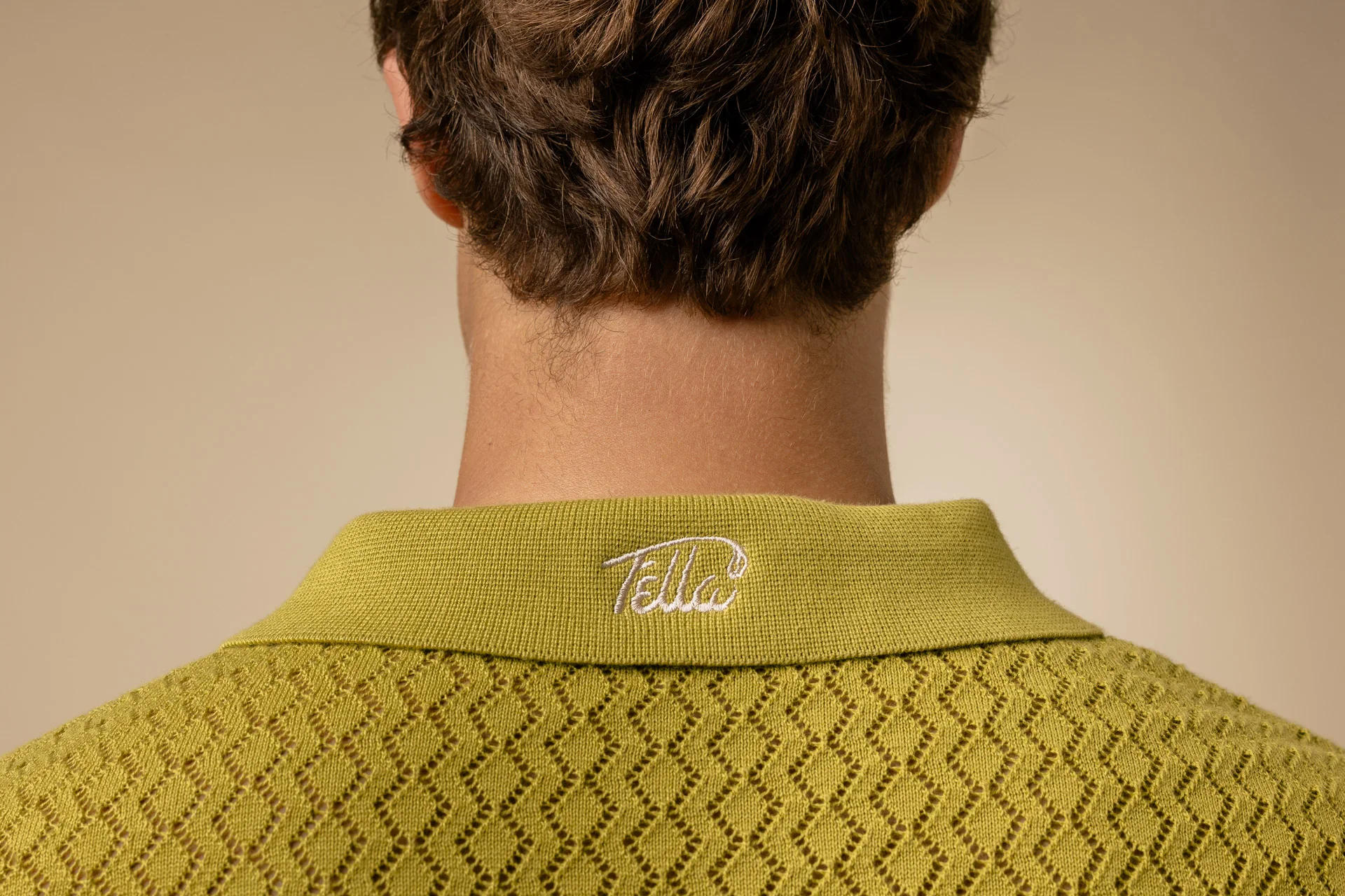 Fella Golf Lionel Chartreuse Knitted Polo - Image 4