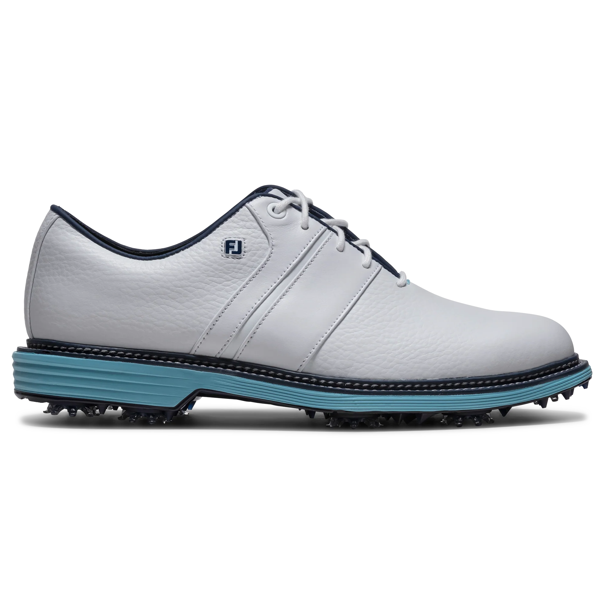 FootJoy DryJoys Premiere 'Packard' 2026 - White/ Aqua - Image 3