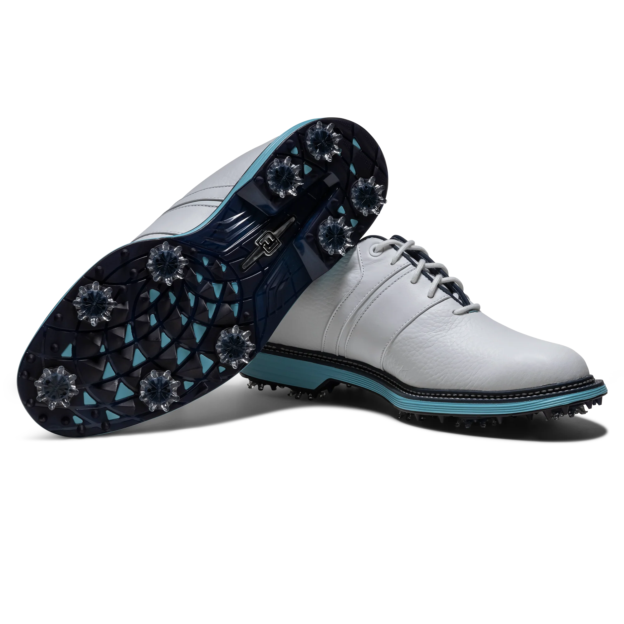 FootJoy DryJoys Premiere 'Packard' 2026 - White/ Aqua - Image 4