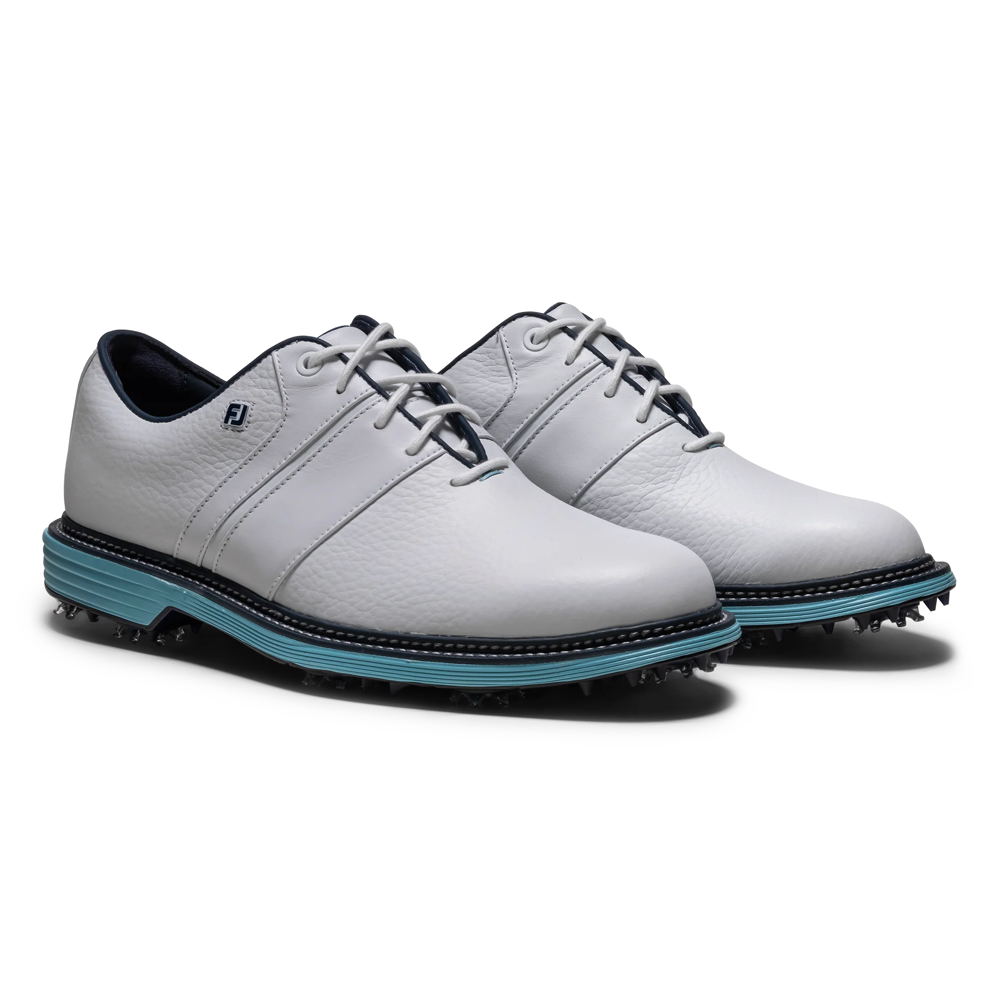 FootJoy DryJoys Premiere 'Packard' 2026 - White/ Aqua - Image 5
