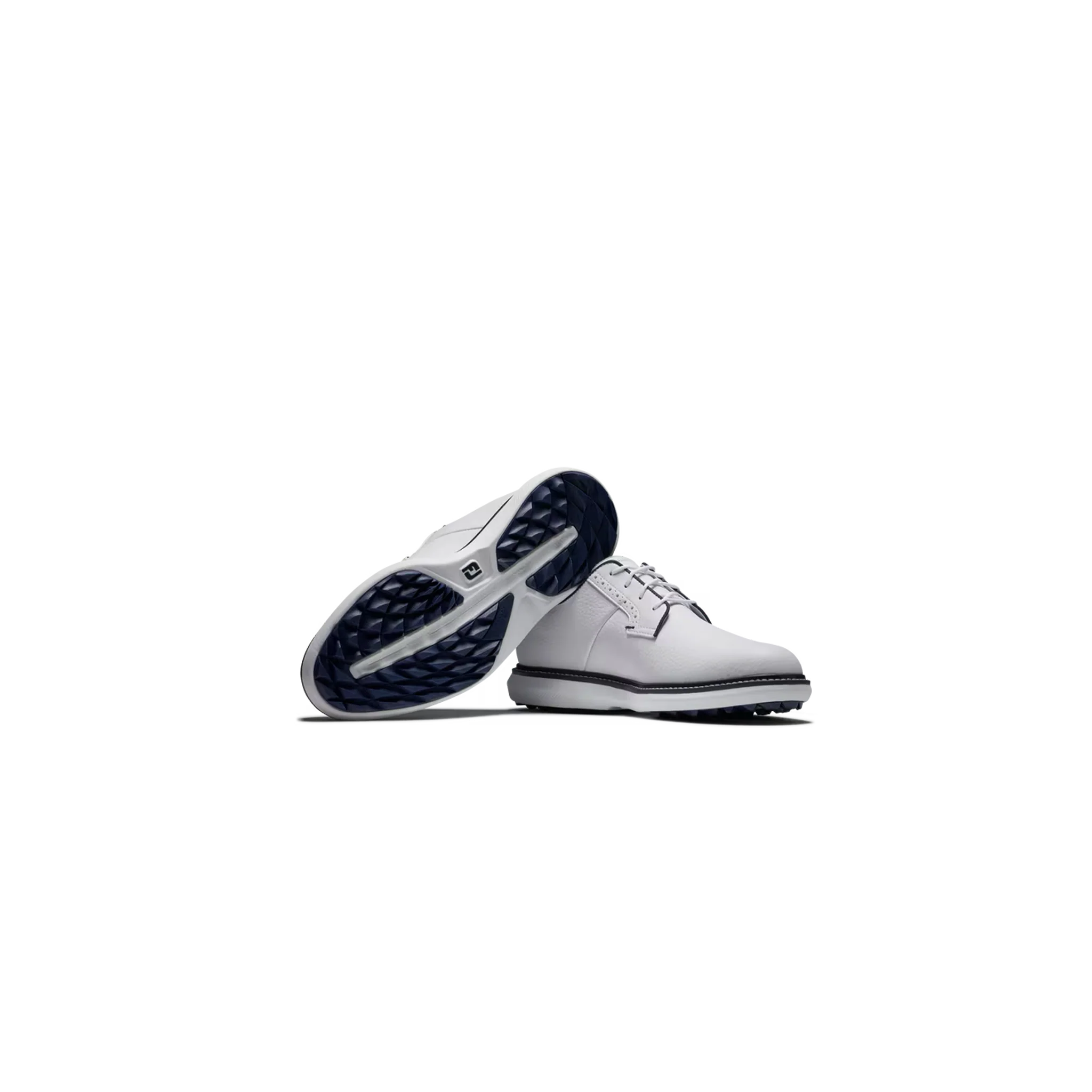 FootJoy Traditions Spikeless Blucher - White/Navy - Image 2
