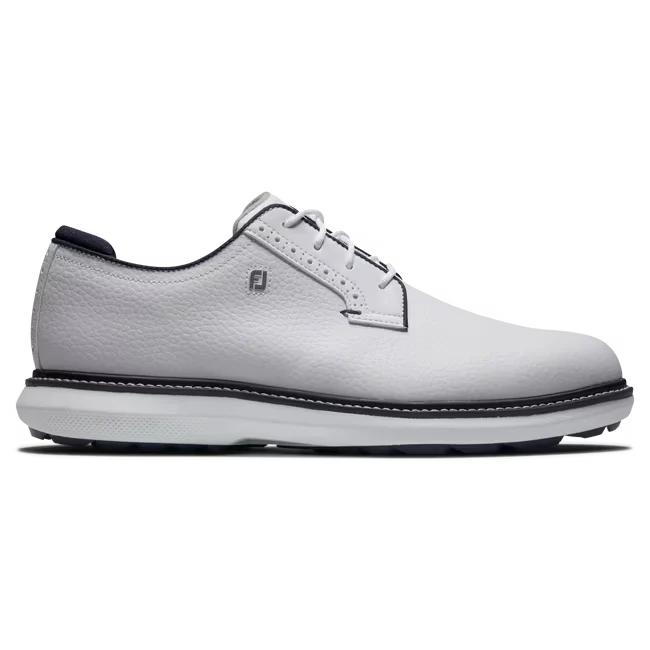 FootJoy Traditions Spikeless Blucher - White/Navy - Image 3