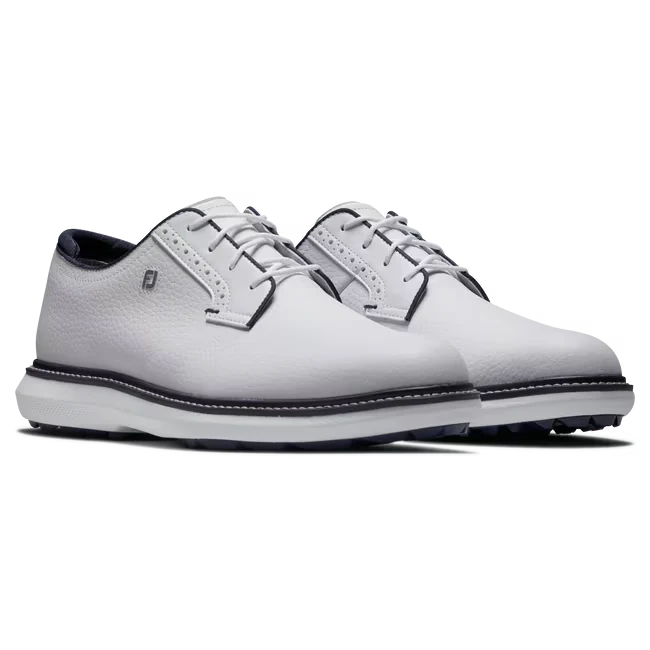 FootJoy Traditions Spikeless Blucher - White/Navy - Image 6