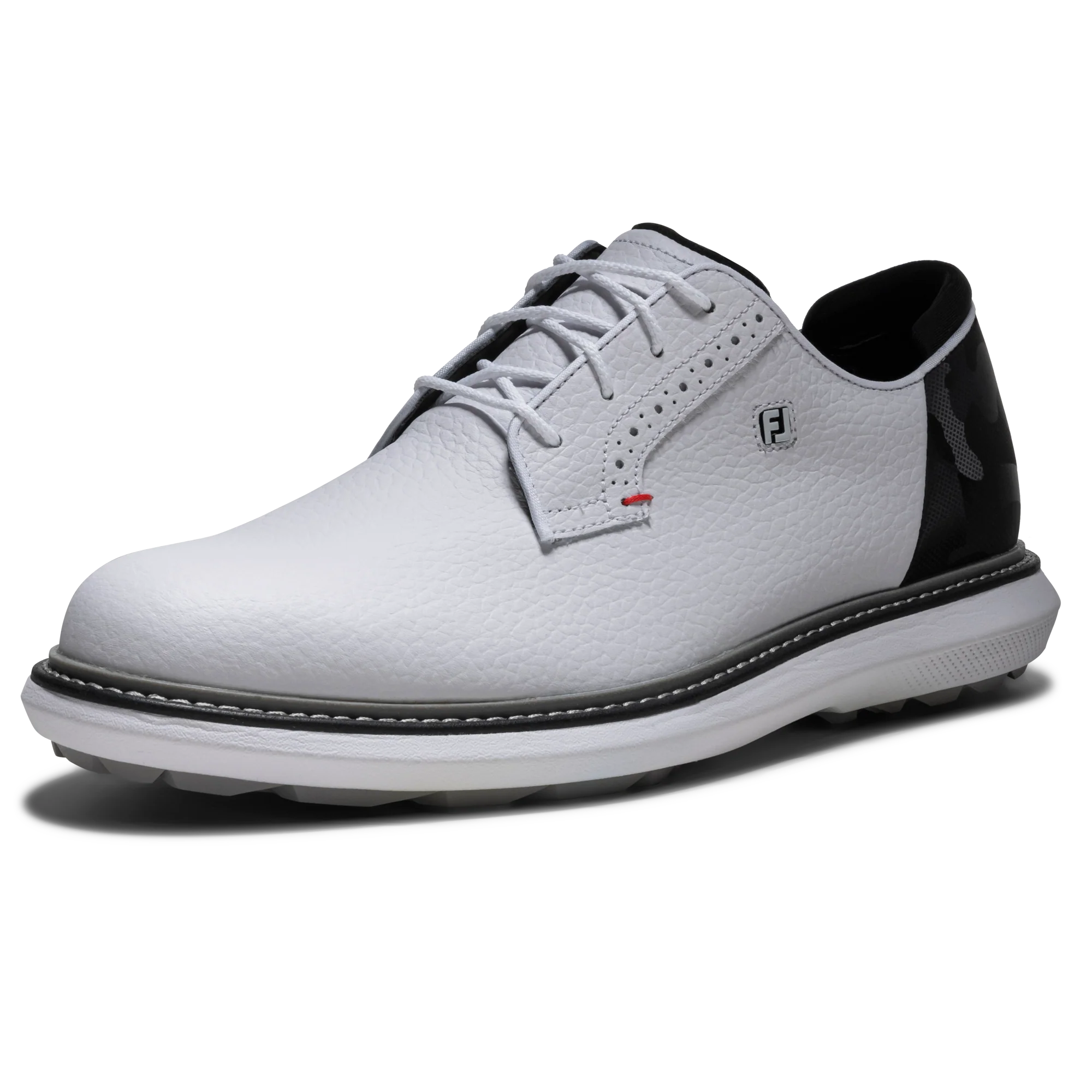 FootJoy Traditions Spikeless - White/Black/Red - Image 3