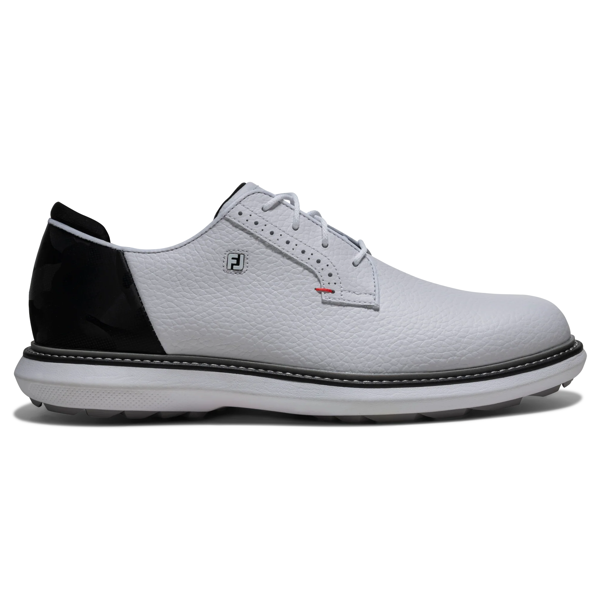 FootJoy Traditions Spikeless - White/Black/Red - Image 4