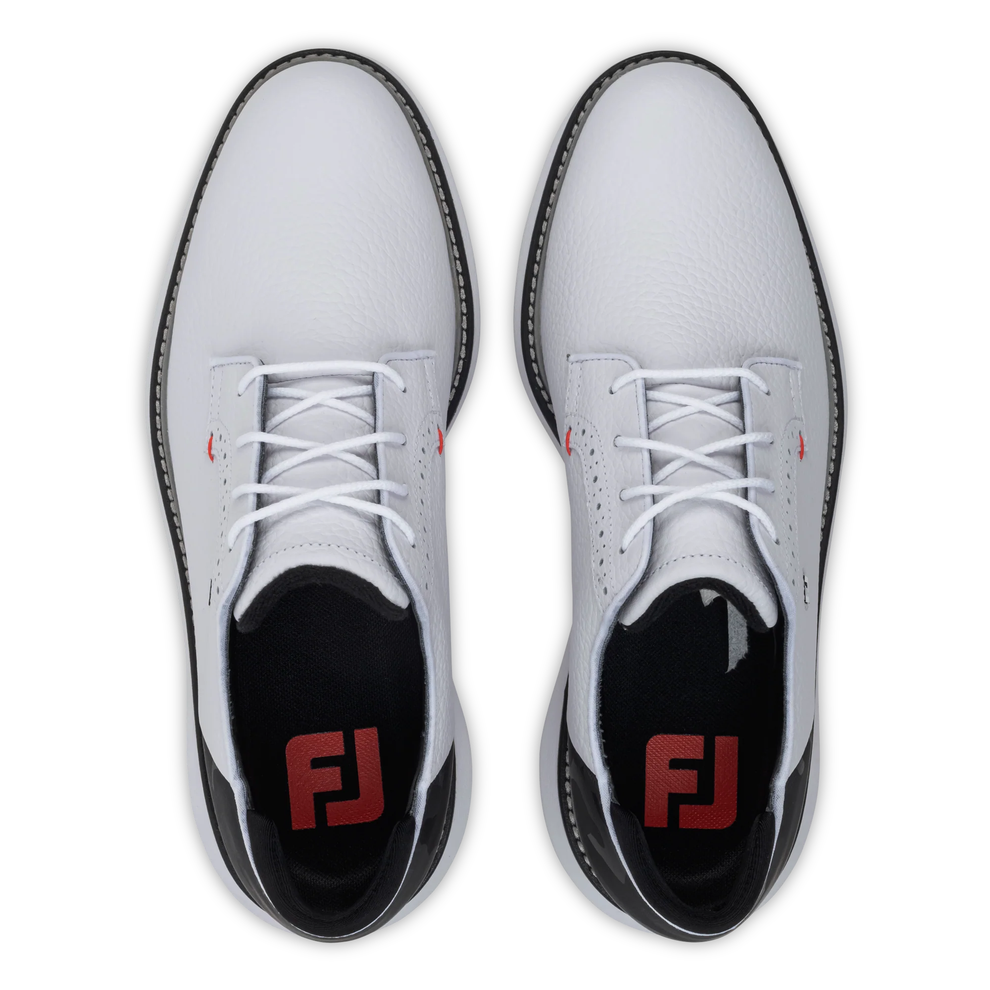 FootJoy Traditions Spikeless - White/Black/Red - Image 9