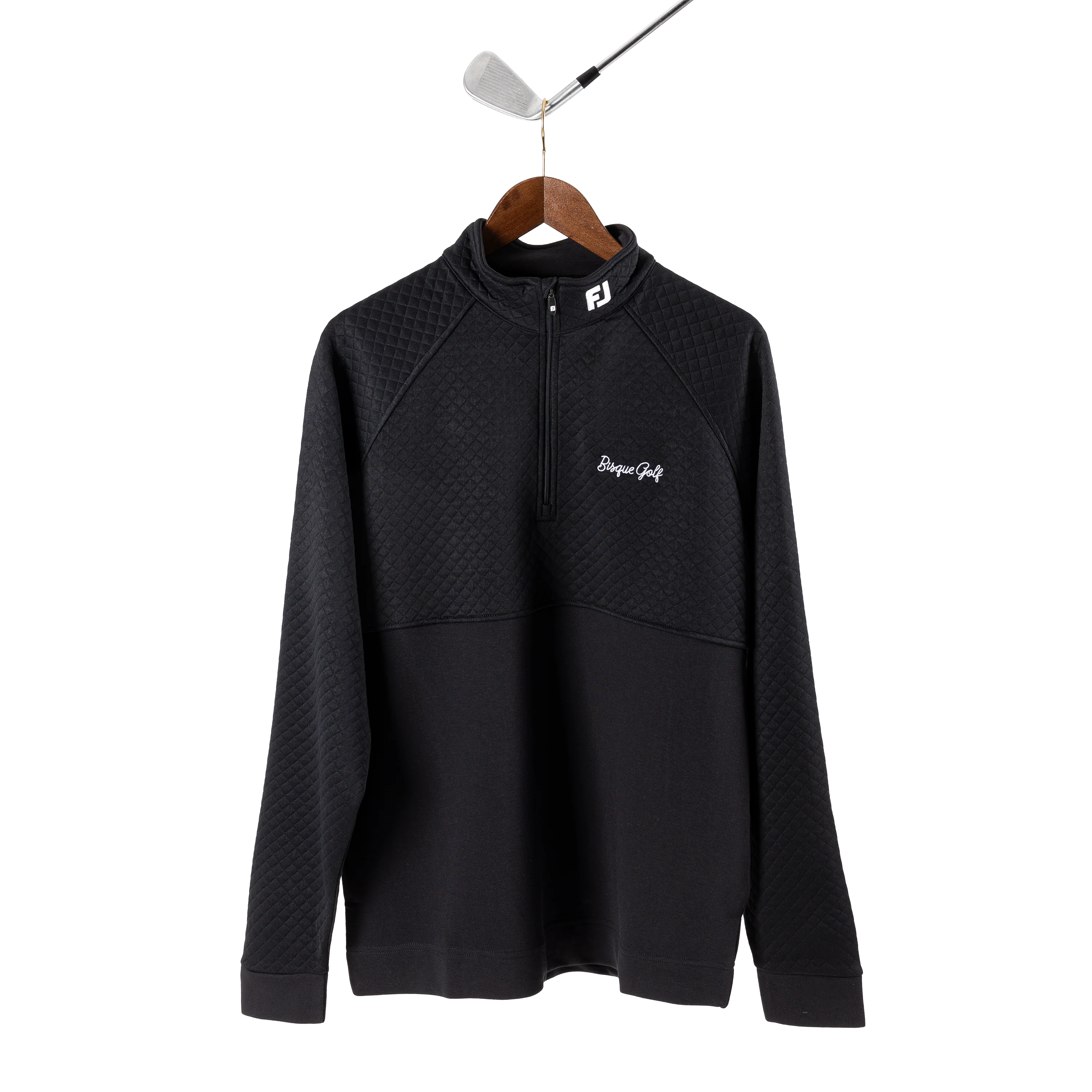 FootJoy with Bisque Jacquard Thermal Chill Out Pullover Black