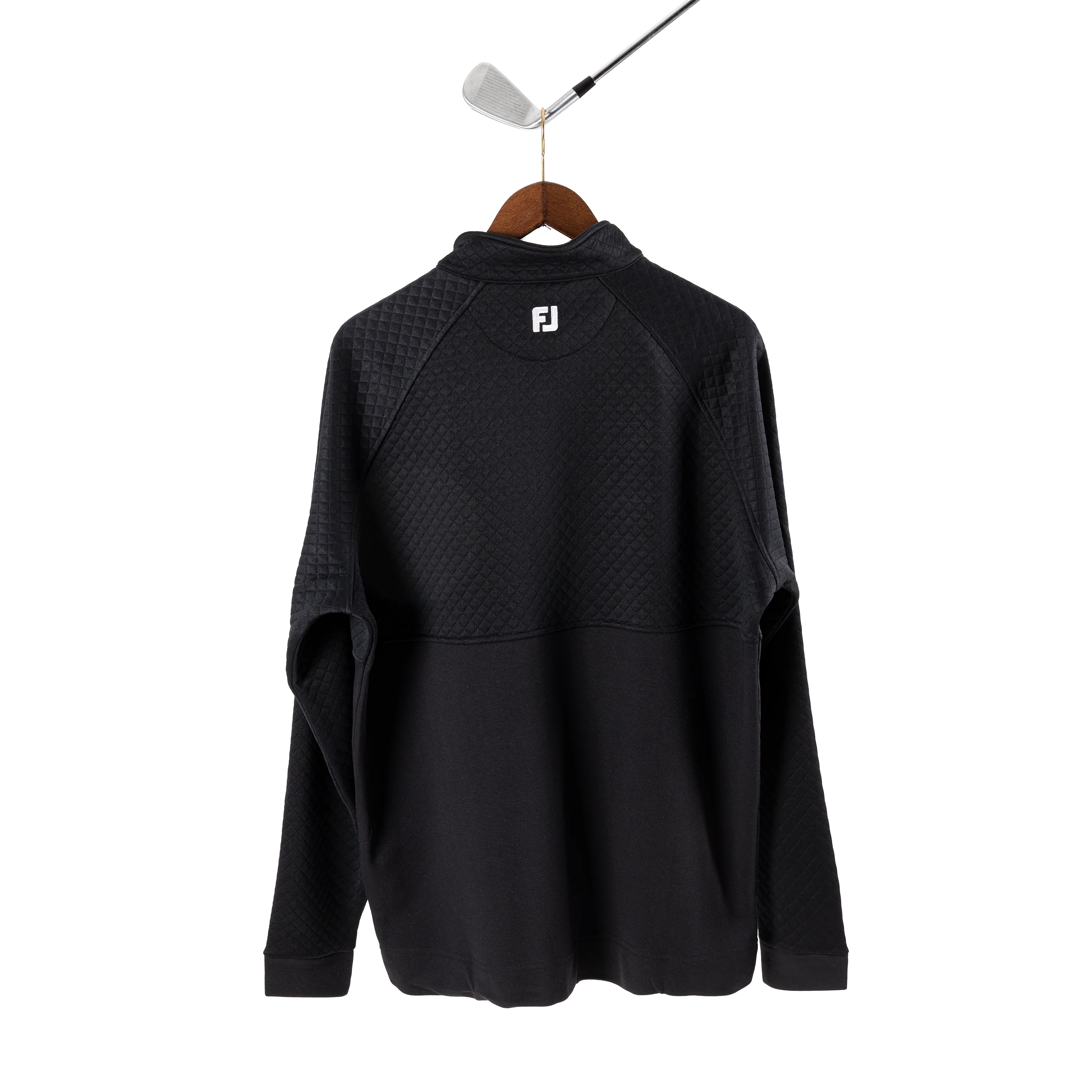 FootJoy with Bisque Jacquard Thermal Chill Out Pullover Black - Image 2