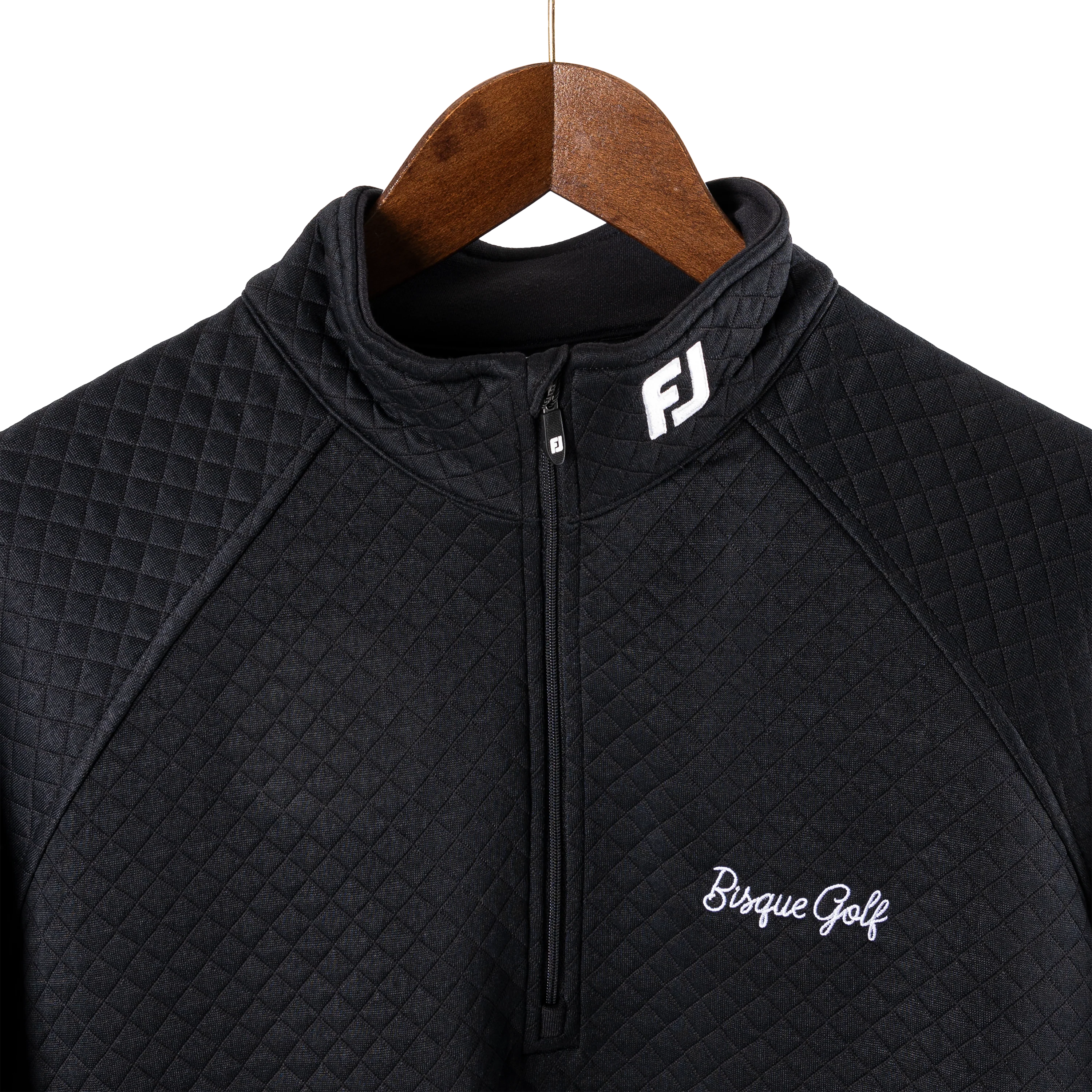 FootJoy with Bisque Jacquard Thermal Chill Out Pullover Black - Image 4