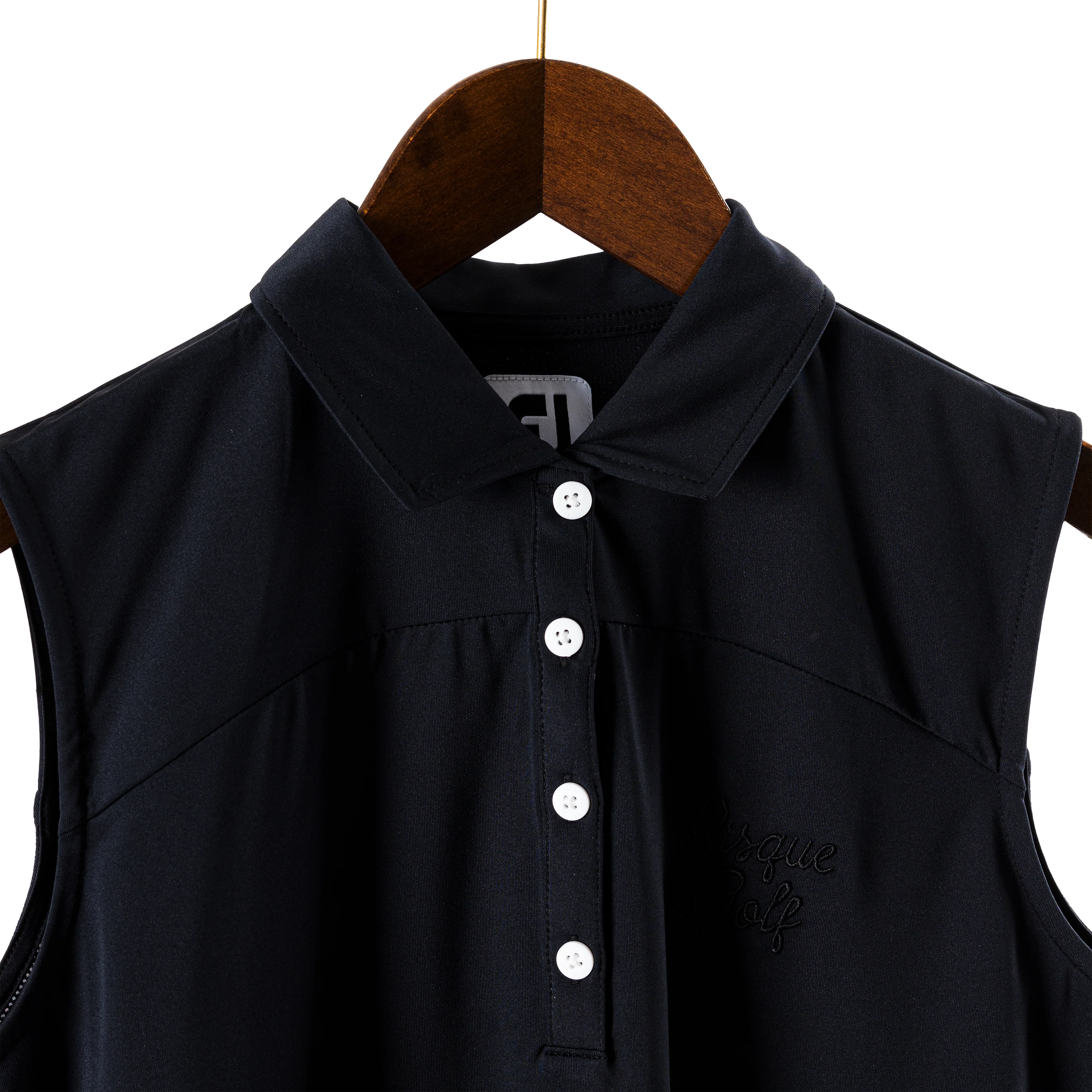 FootJoy with Bisque Mesh Back Sleeveless Lisle Shirt Women's Black - Image 2