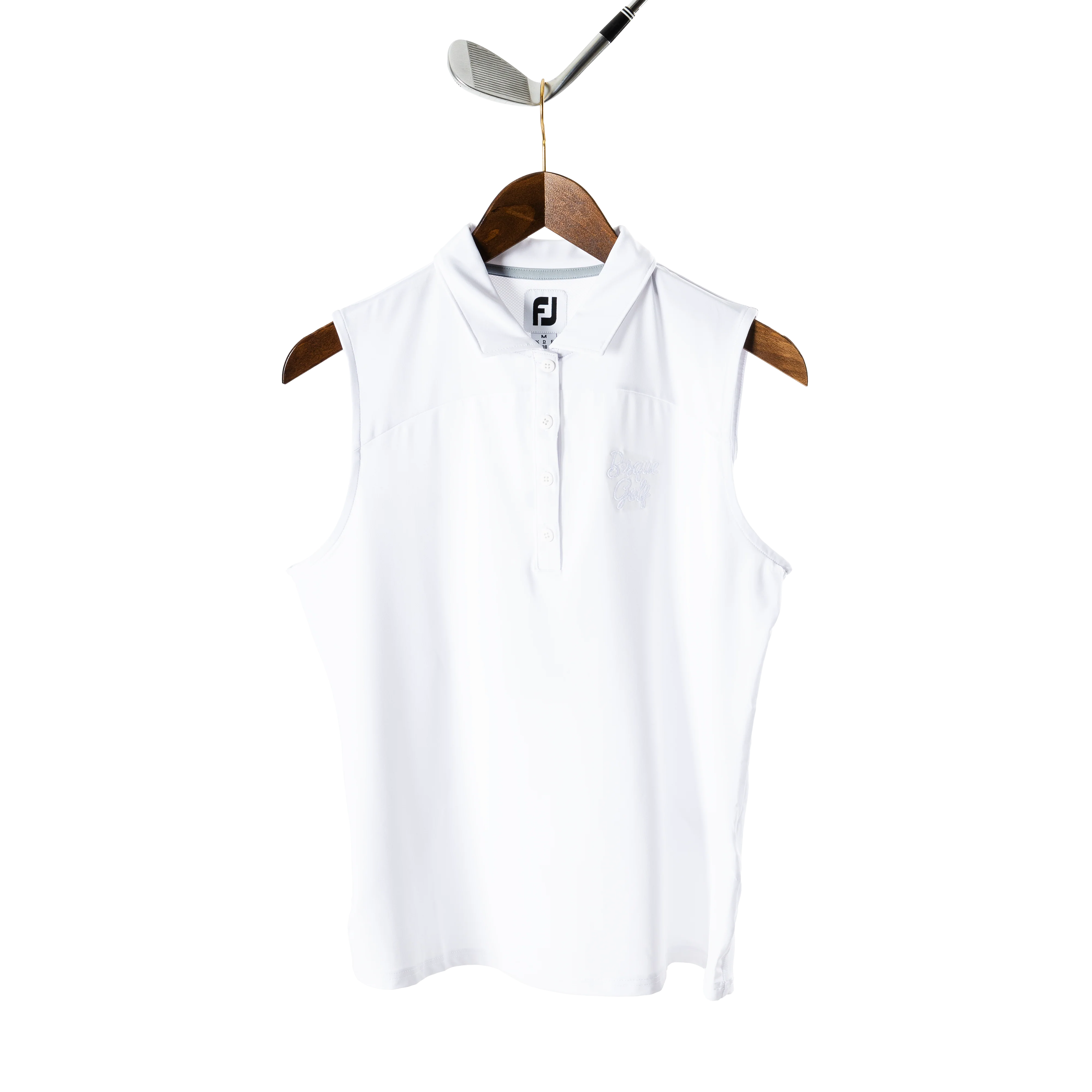 FootJoy with Bisque Mesh Back Sleeveless Lisle Shirt Women's White