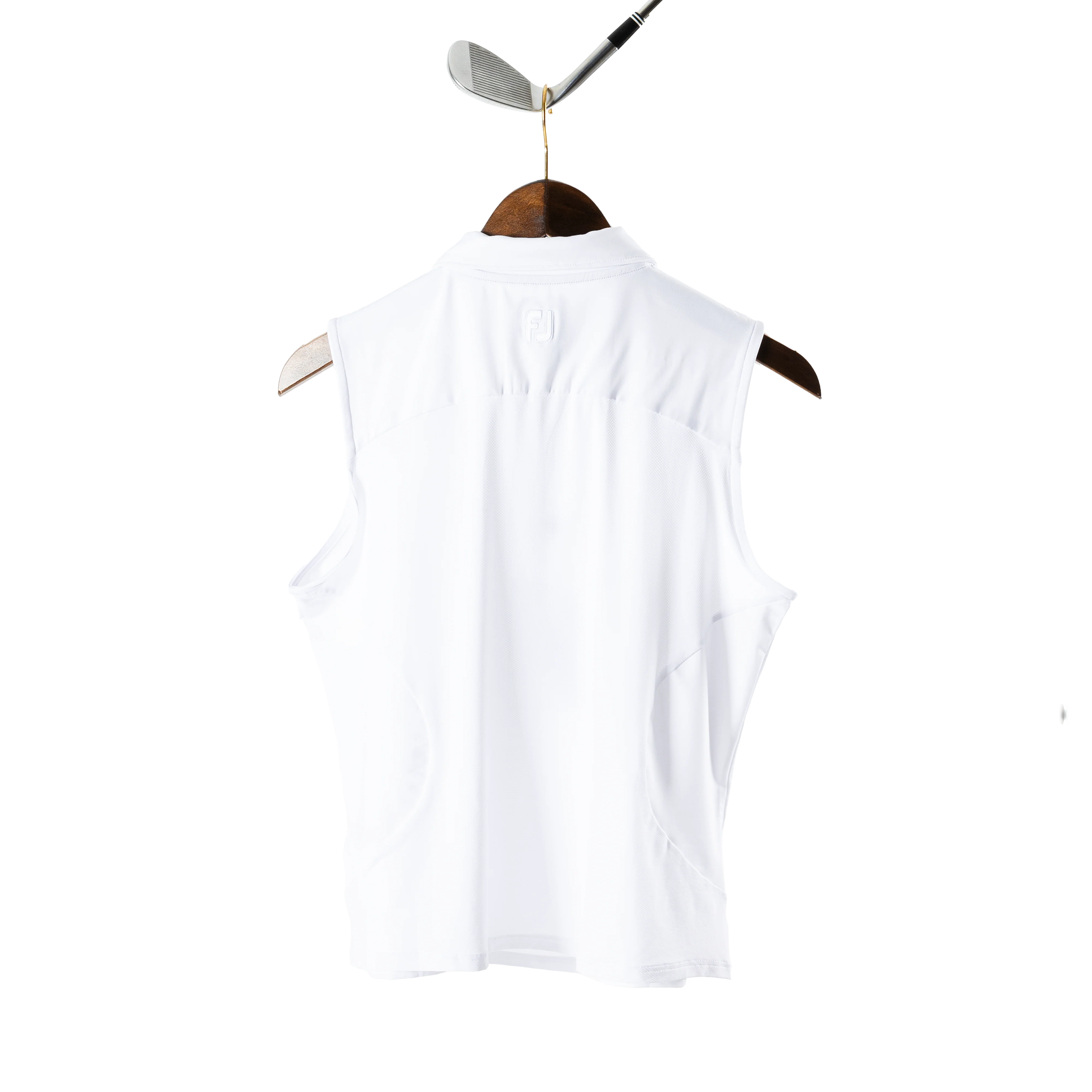 FootJoy with Bisque Mesh Back Sleeveless Lisle Shirt Women's White - Image 3