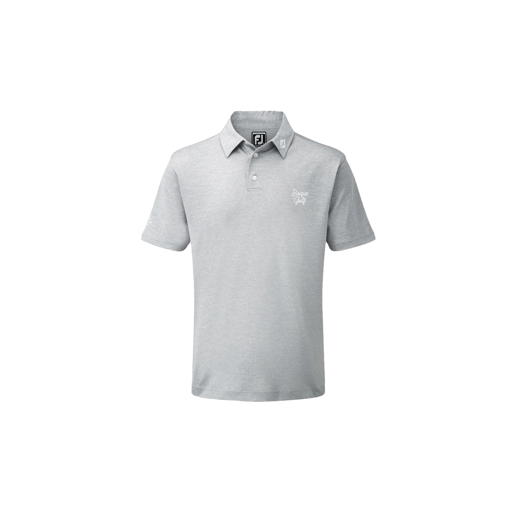 FootJoy with Bisque Stretch Pique Polo Heather Grey - Image 3