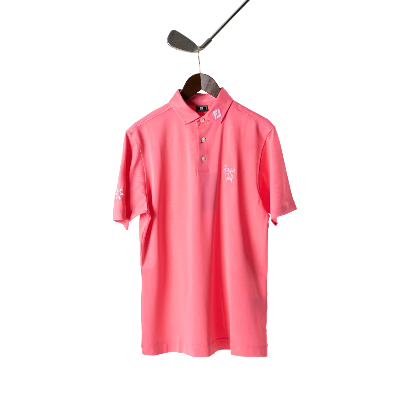 FootJoy with Bisque Stretch Pique Polo Watermelon