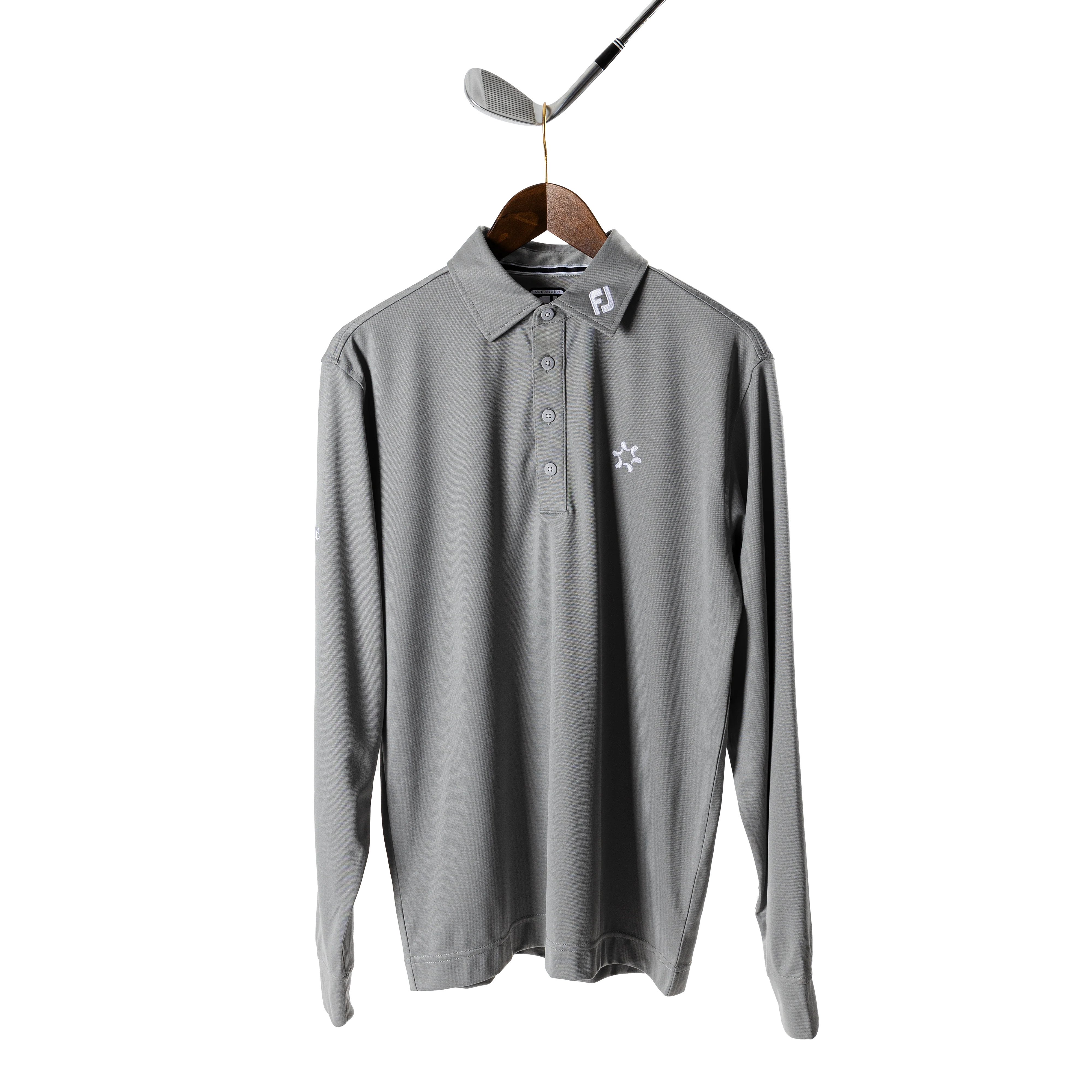 FootJoy with Bisque Thermolite Longsleeve Polo Grey - Image 5