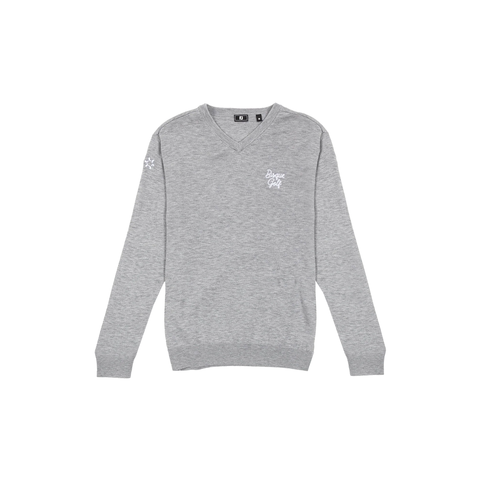 FootJoy x Bisque Wool V-Neck Pullover - Heather Grey