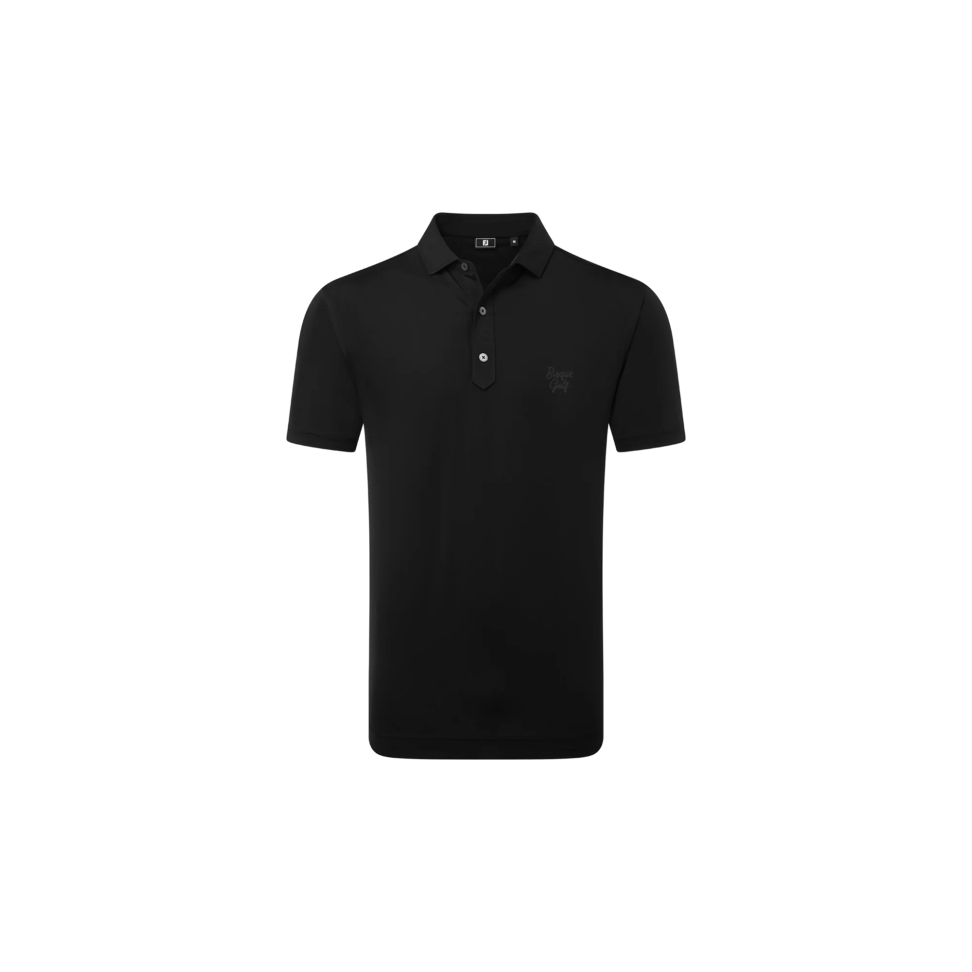 FootJoy x Bisque Golf Solid Lisle Polo - Black - Image 3