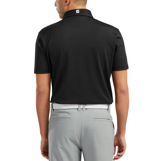 FootJoy x Bisque Golf Stretch Pique Solid Polo - Black - Image 2