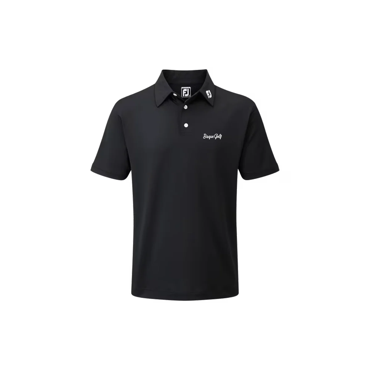 FootJoy x Bisque Golf Stretch Pique Solid Polo - Black - Image 3