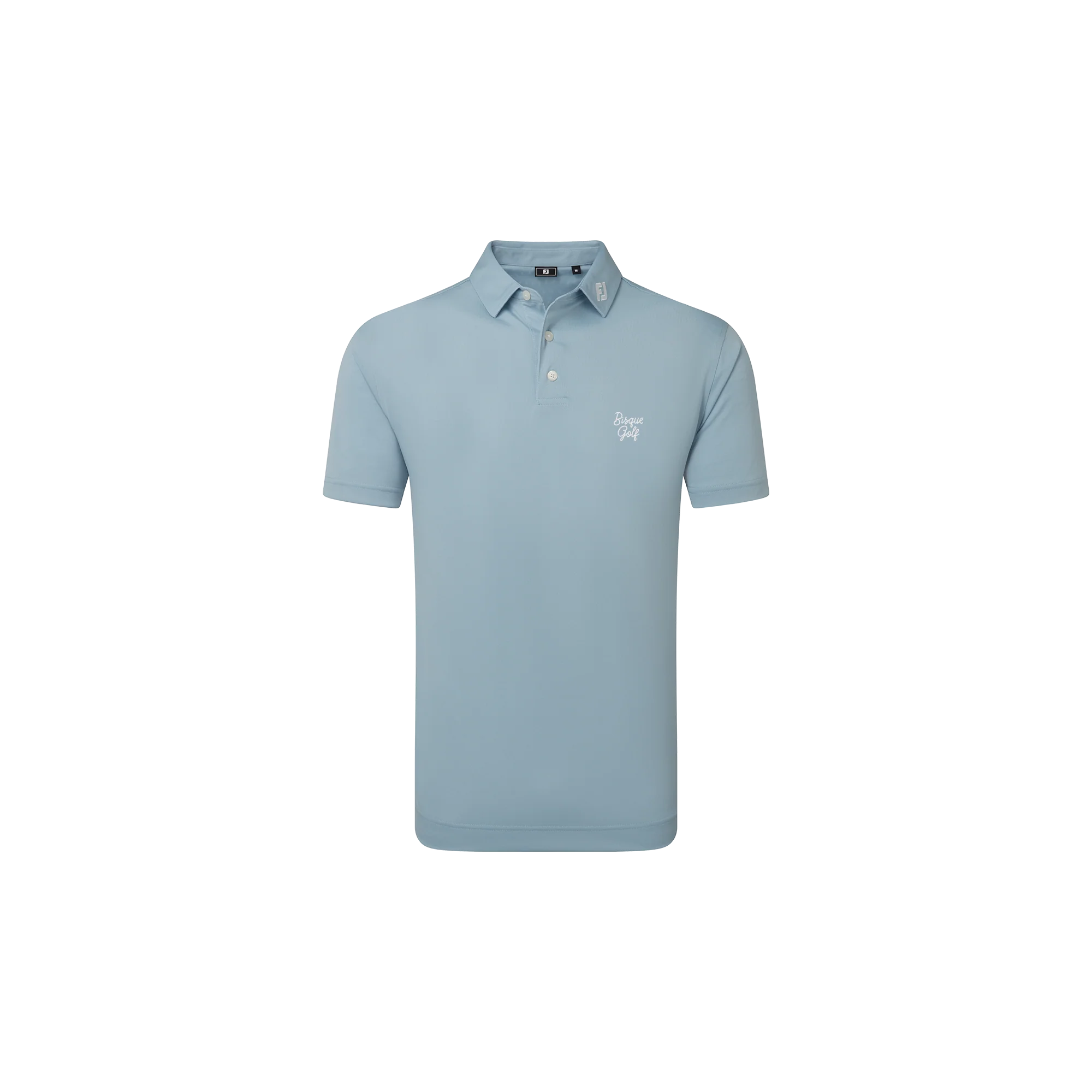 FootJoy x Bisque Golf Stretch Pique Solid Polo - Chambray - Image 3