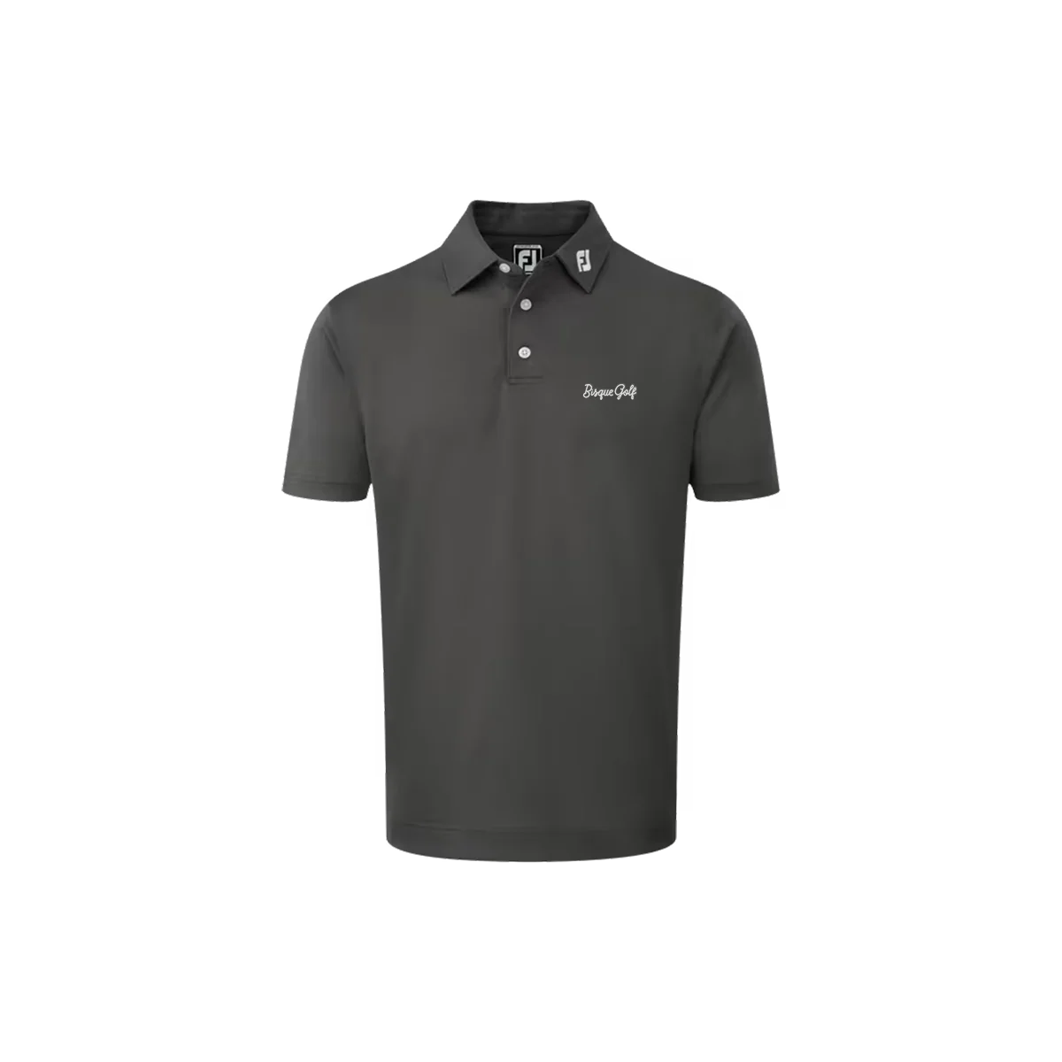 FootJoy x Bisque Golf Stretch Pique Solid Polo - Charcoal