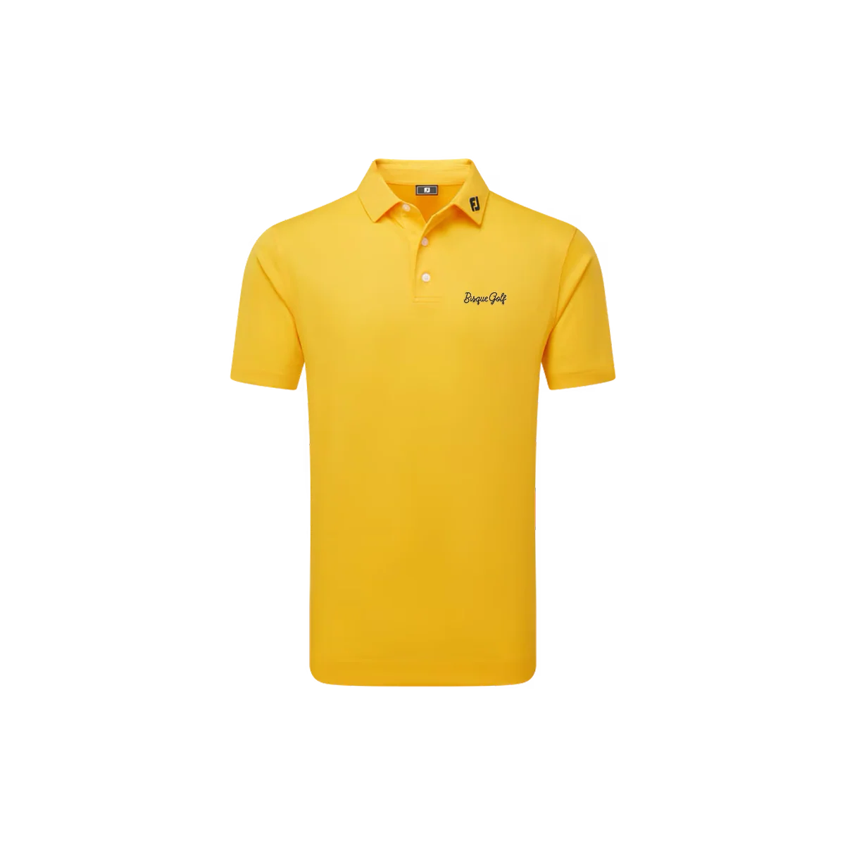 FootJoy x Bisque Golf Tipped Pique Polo - Taxi - Image 3