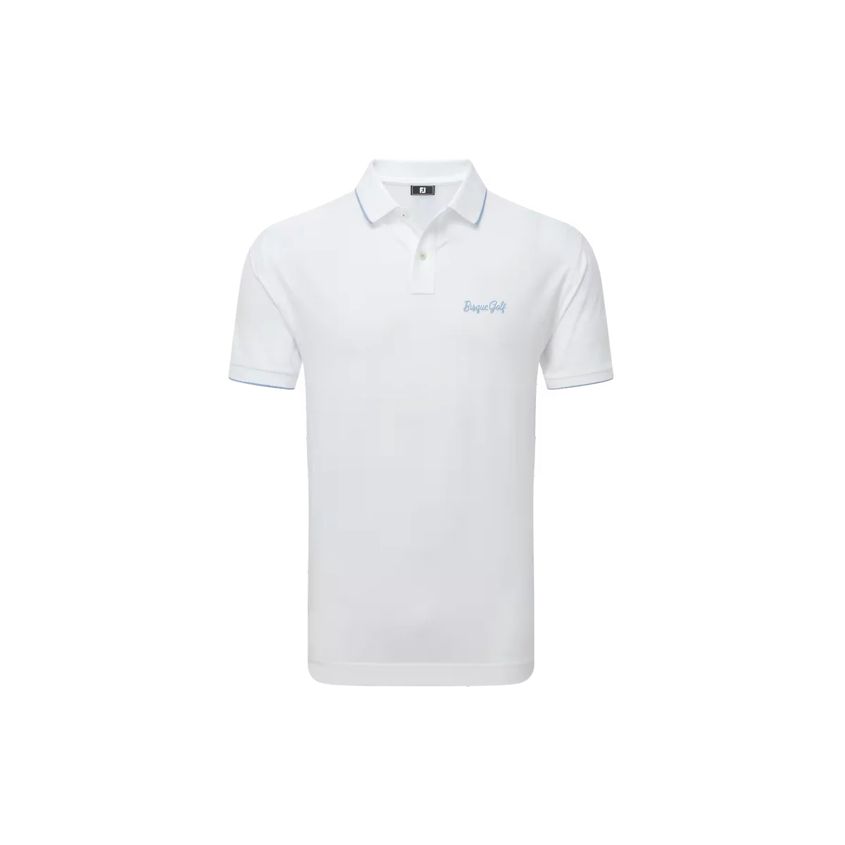 FootJoy x Bisque Golf Tipped Pique Polo - White - Image 3