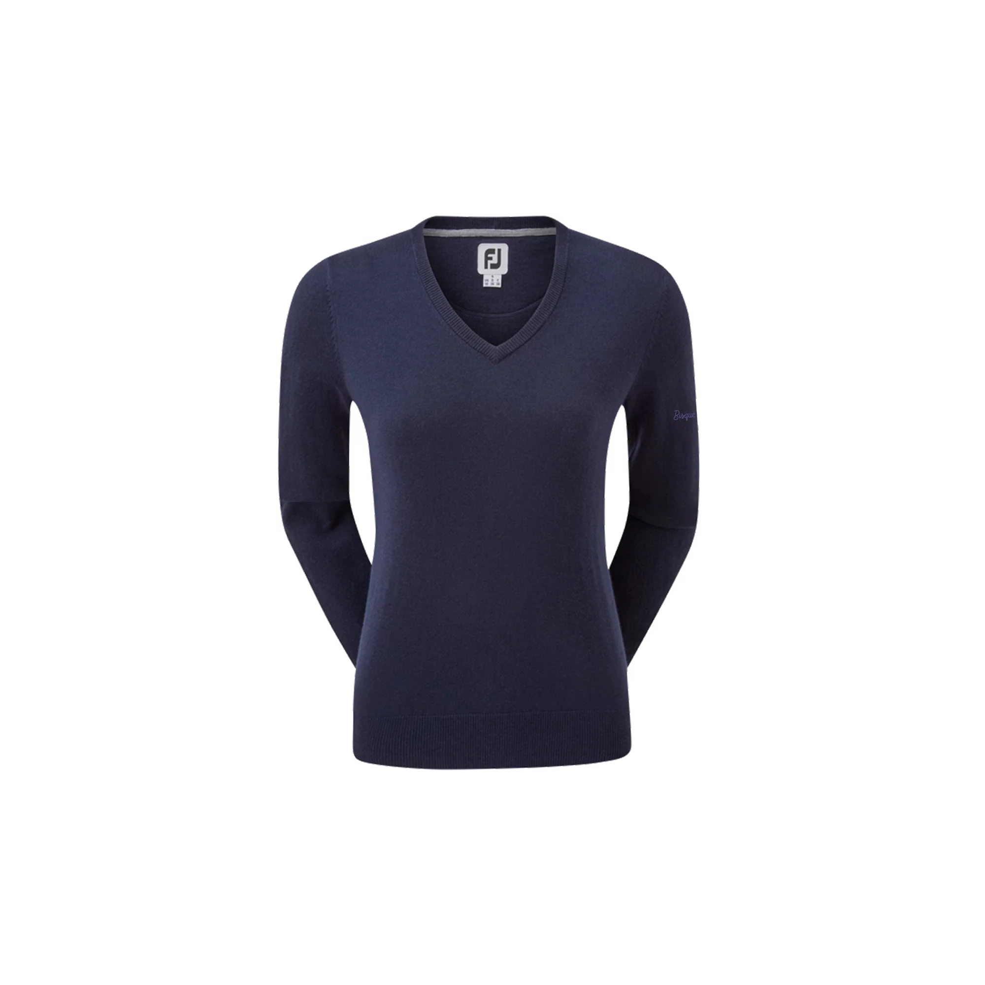 FootJoy x Bisque Golf Wool Blend V-Neck Pullover Women - Navy