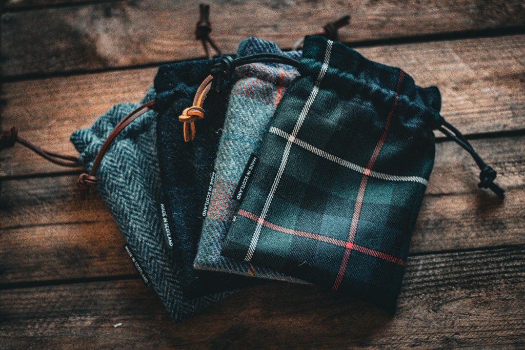 Fyfe Golf MacKenzie Tartan Tweed Leather - Drawstring Pouch - Image 2