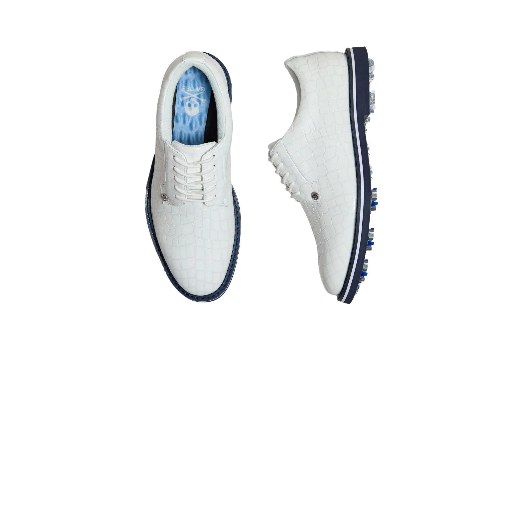 G/FORE Gallivanter Croc-Embossed Leather Derby Golf Shoe - Image 12