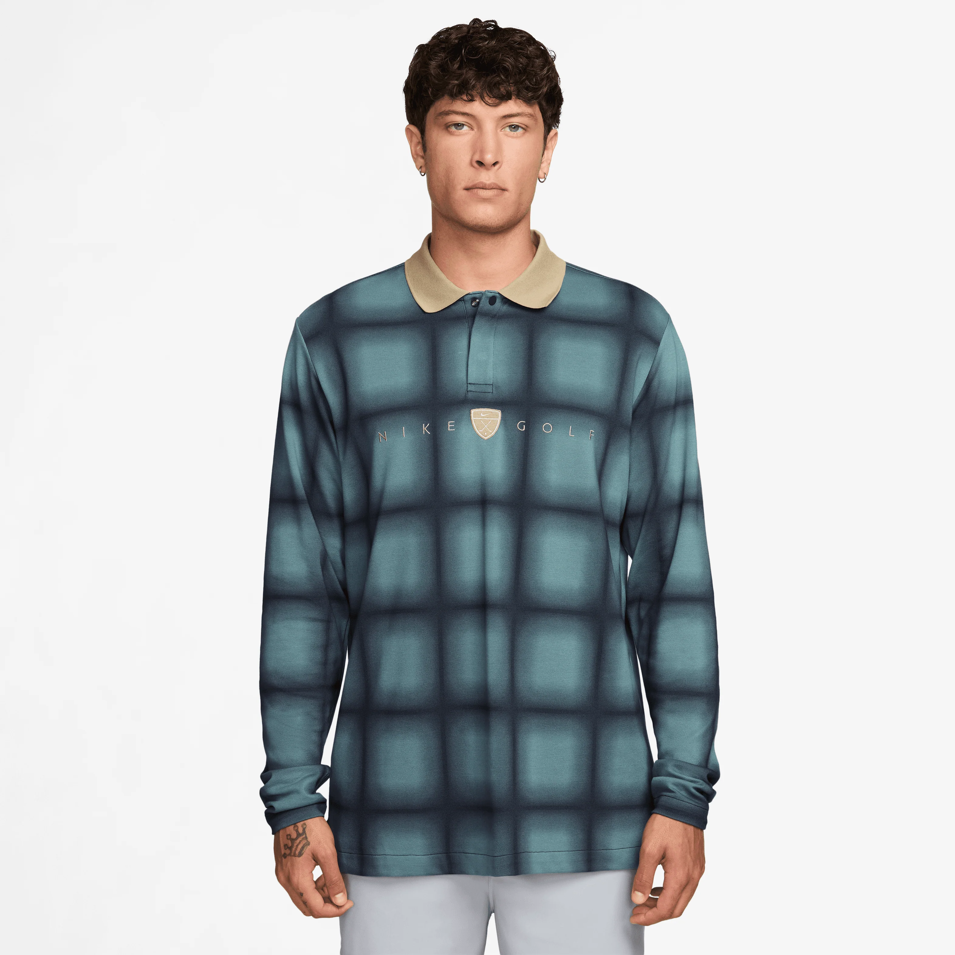 Nike Men's Dri-FIT Long-Sleeve Loose-Fit Golf Polo - Image 3