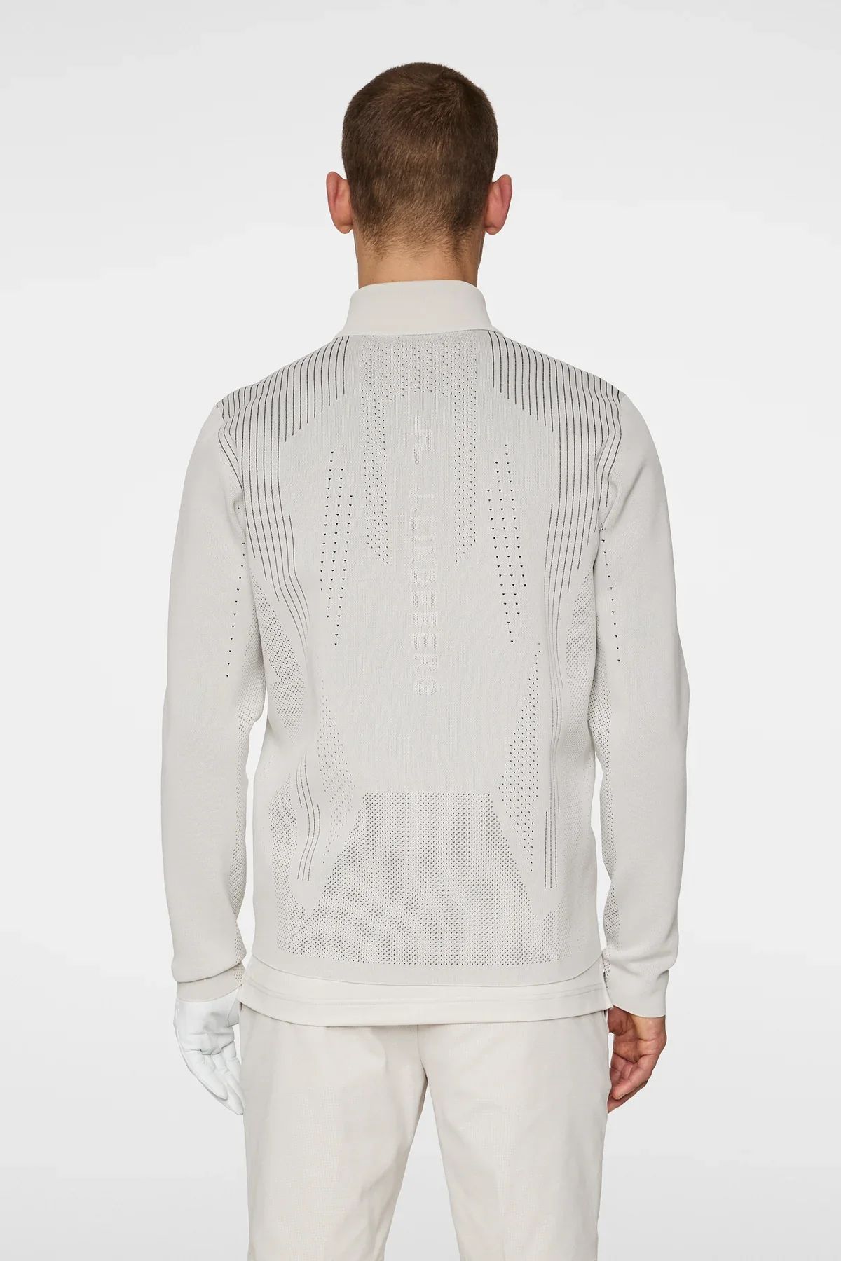J. Lindeberg Bo Tech Knit Zip Sweater - Moonbeam - Image 5
