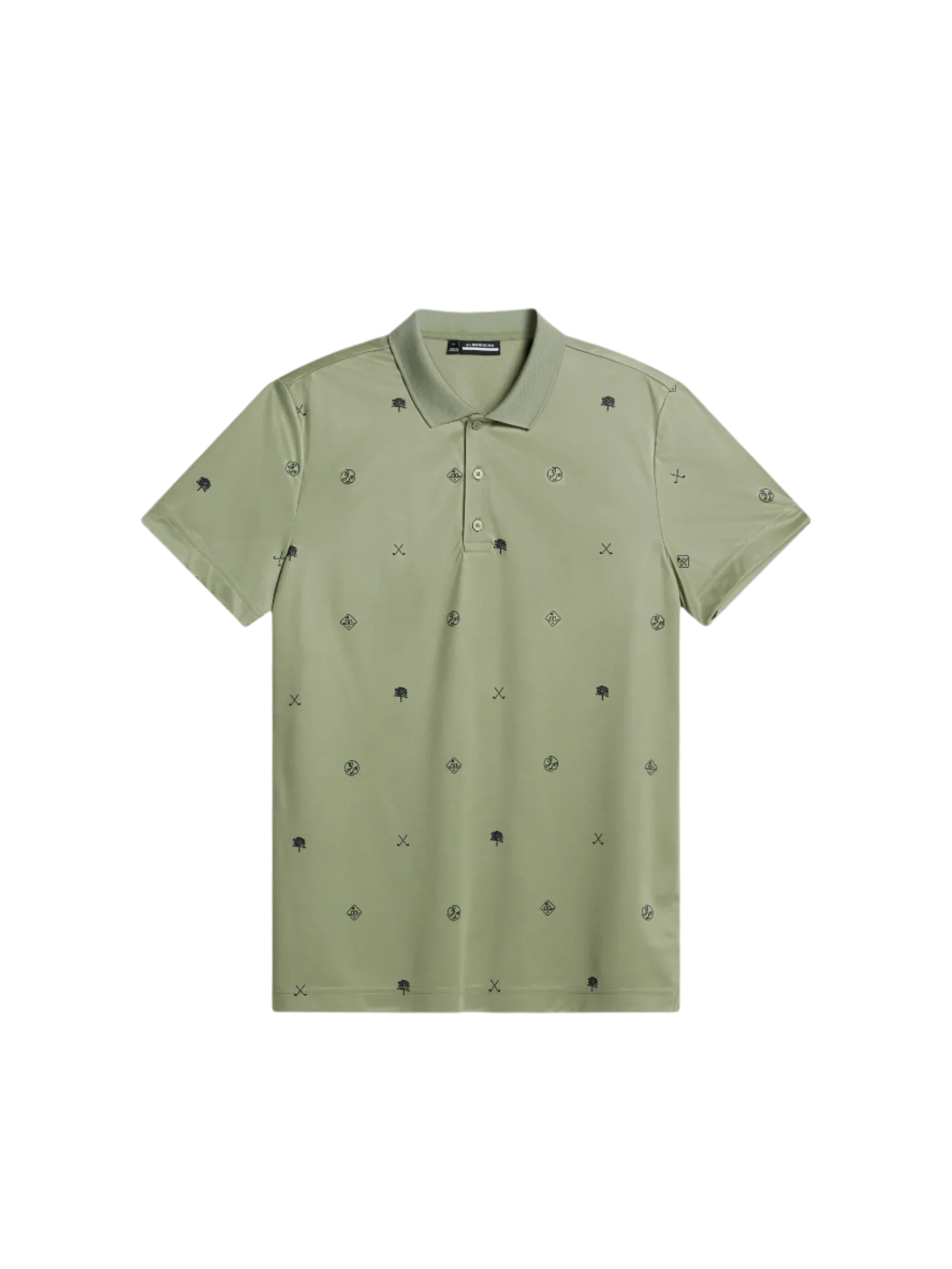 J. Lindeberg Clubhouse Motif Polo - Oil Green - Image 3