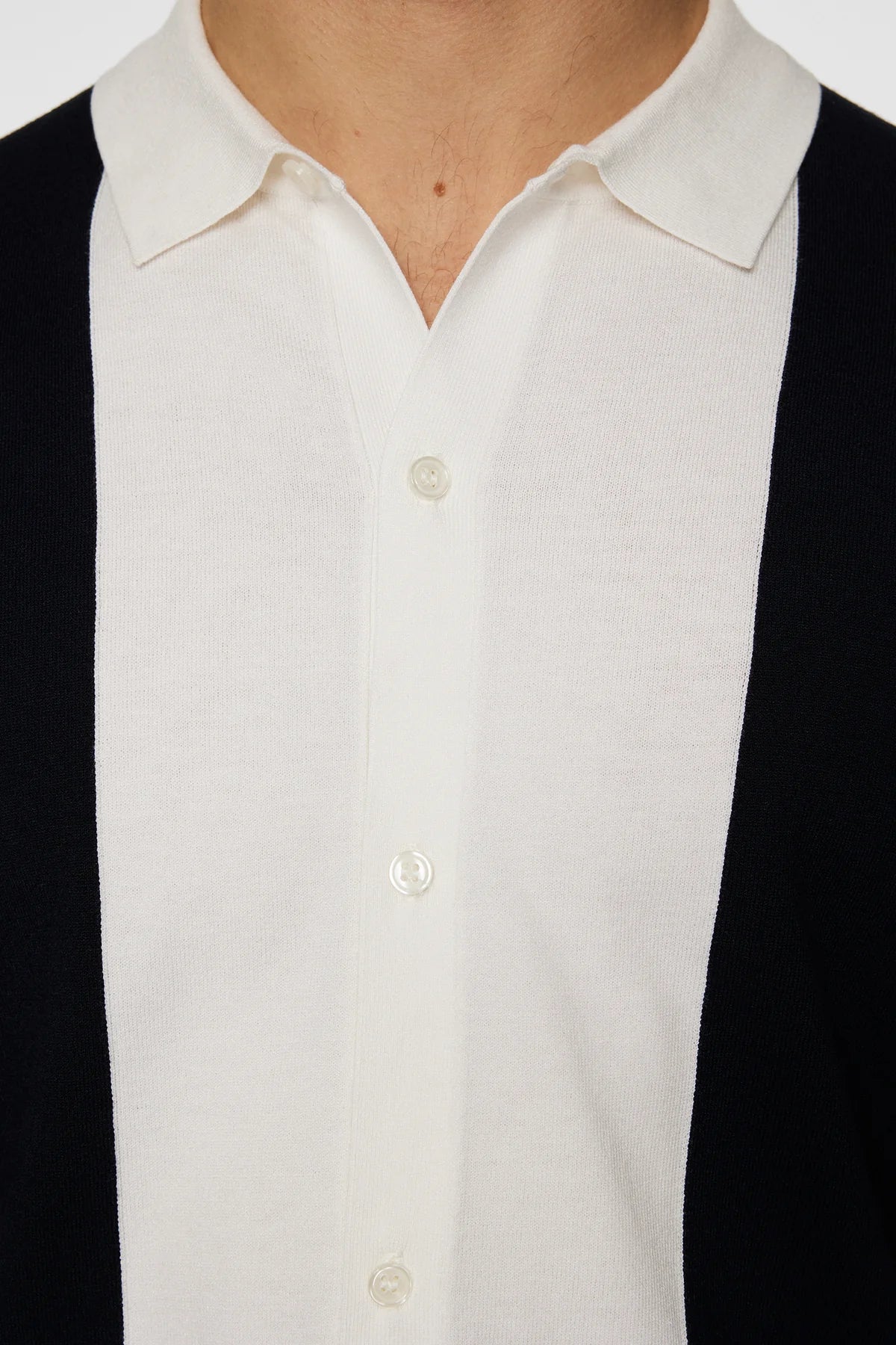 J. Lindeberg Rue Knitted Polo Shirt Navy - Image 2