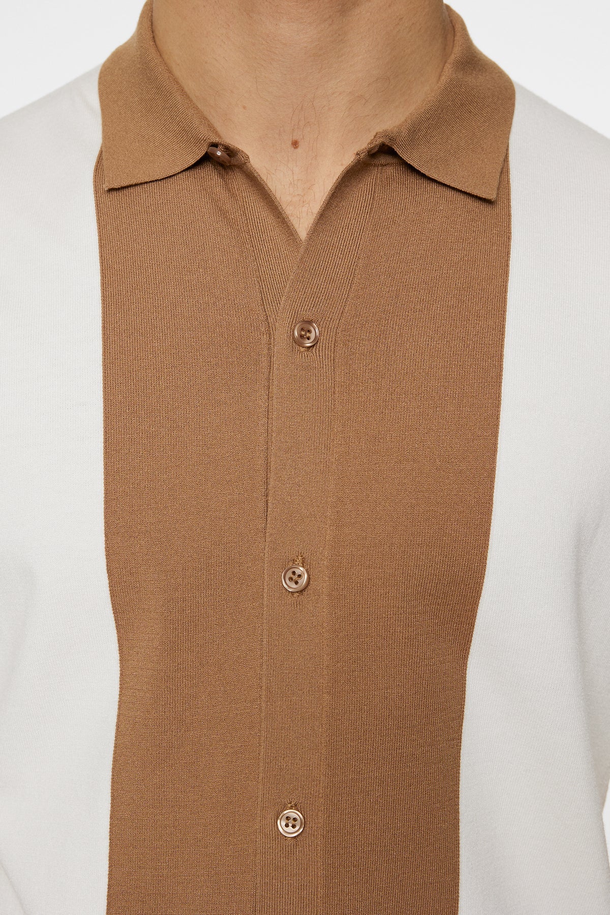 J. Lindeberg Rue Knitted Polo Shirt White - Image 2
