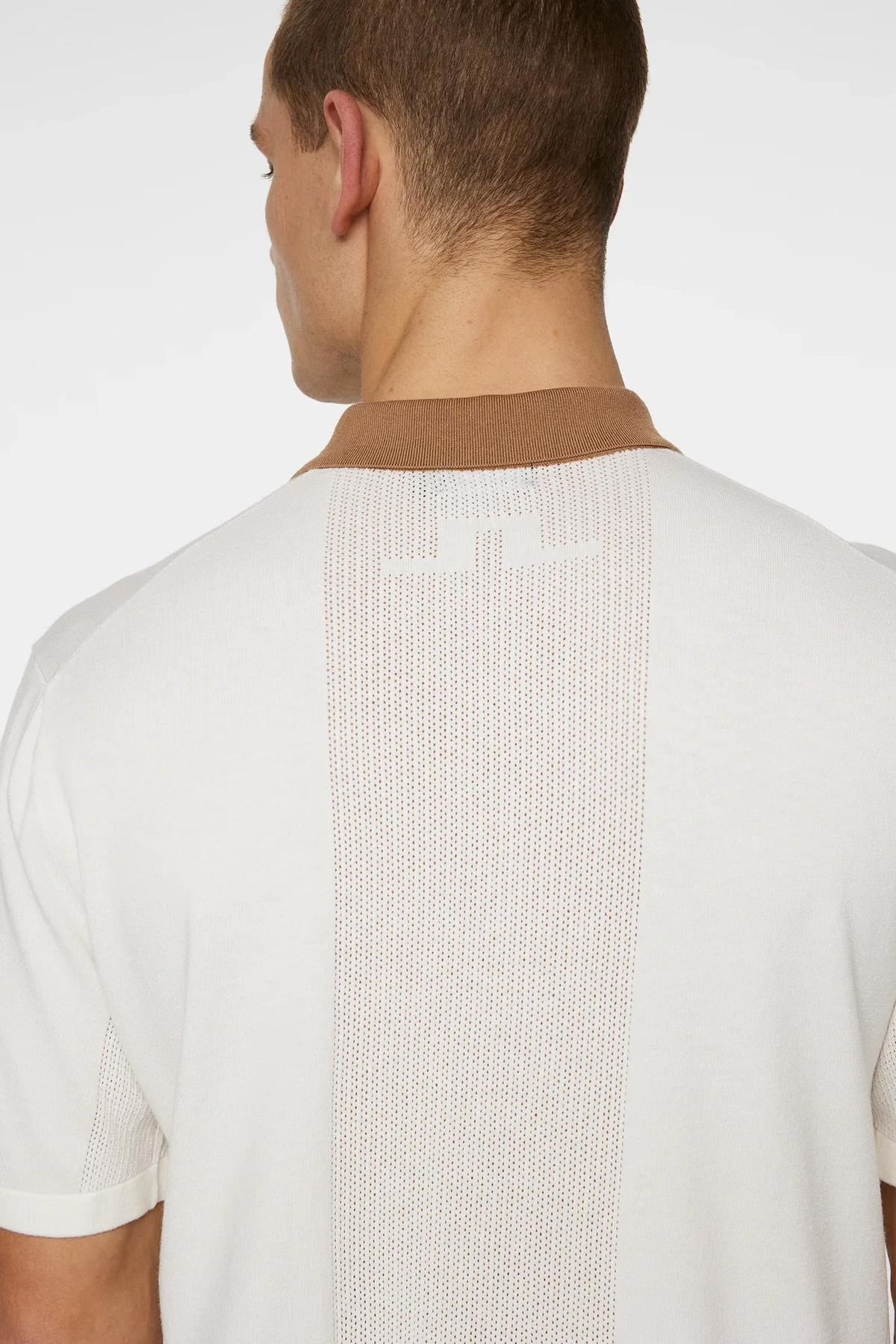 J. Lindeberg Rue Knitted Polo Shirt White - Image 4