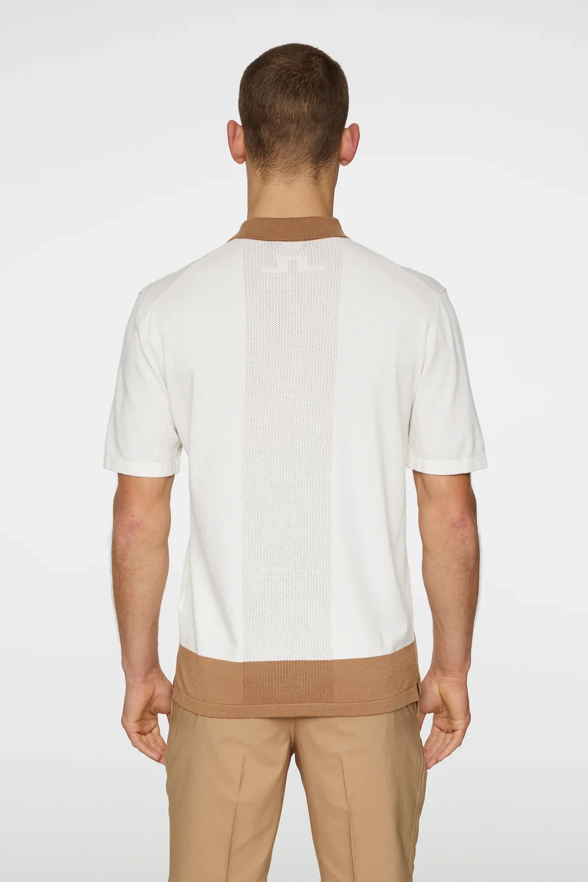 J. Lindeberg Rue Knitted Polo Shirt White - Image 6