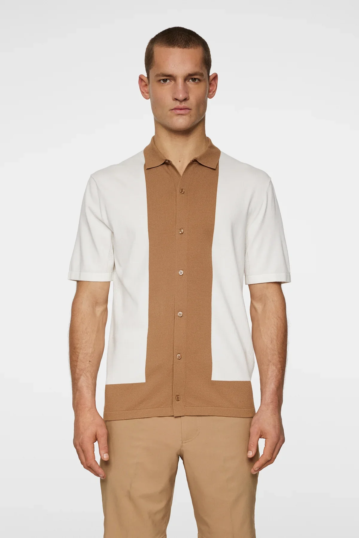J. Lindeberg Rue Knitted Polo Shirt White - Image 8