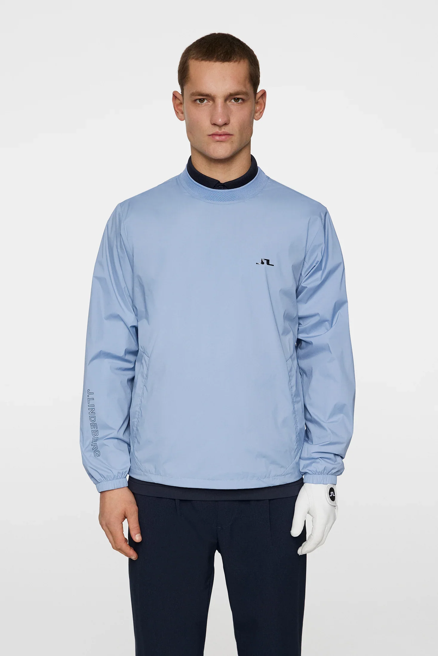 J.Lindeberg JL Pro Crewneck Windbreak - Rain Washed - Image 4
