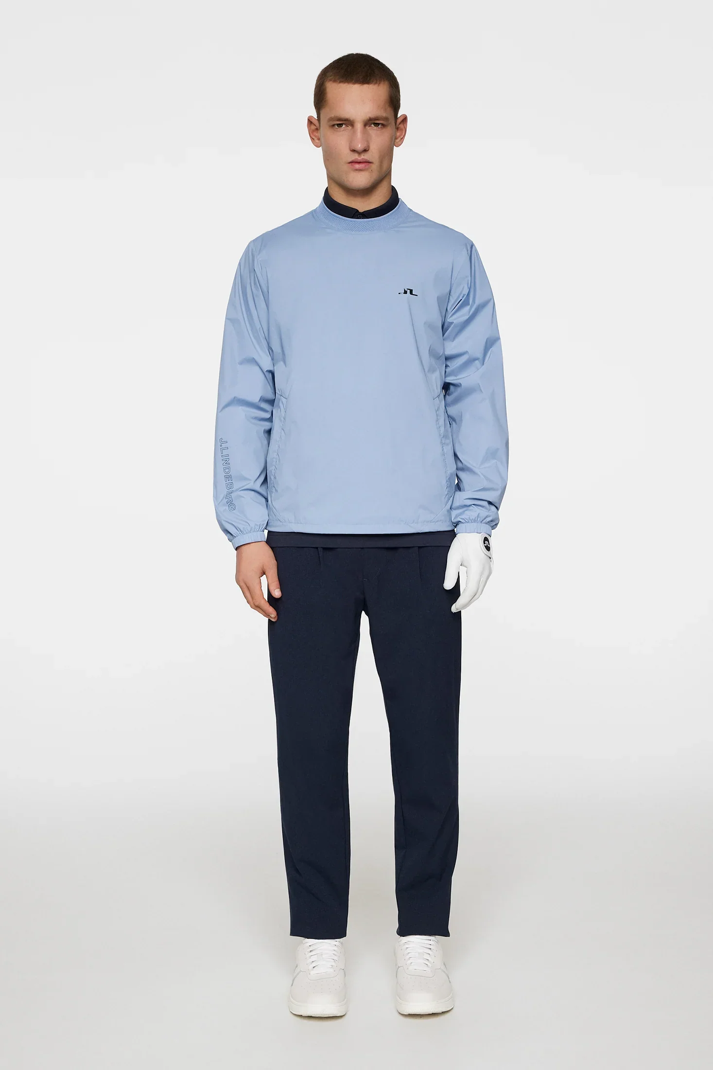 J.Lindeberg JL Pro Crewneck Windbreak - Rain Washed - Image 6