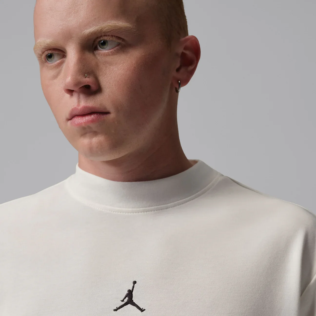 Jordan Sport Men's Dri-FIT Golf Long-Sleeve Mock Neck Sweatshirt - White - Image 3